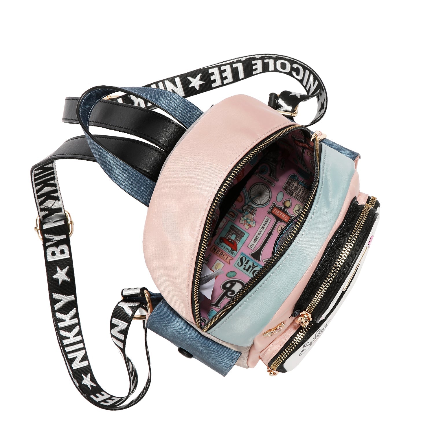 KLEINER RUCKSACK MIT MEHREREN TASCHEN (<tc>SWEET GIRL</tc>)