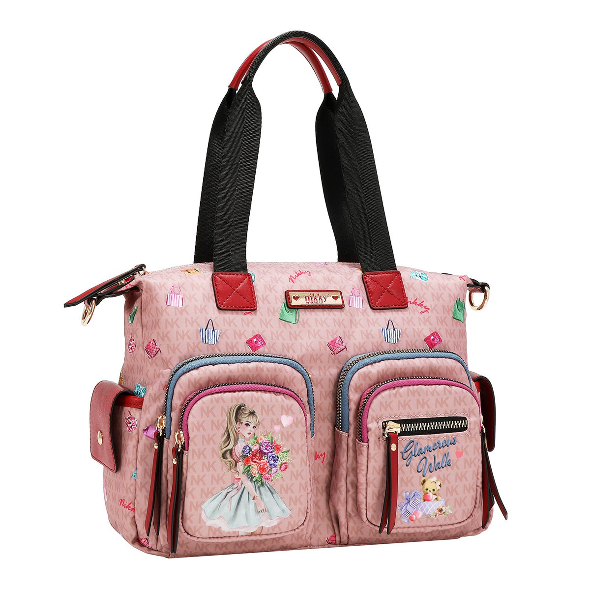 BOLSO TOTE DE NYLON (GLAMOROUS WALK - ROSA)
