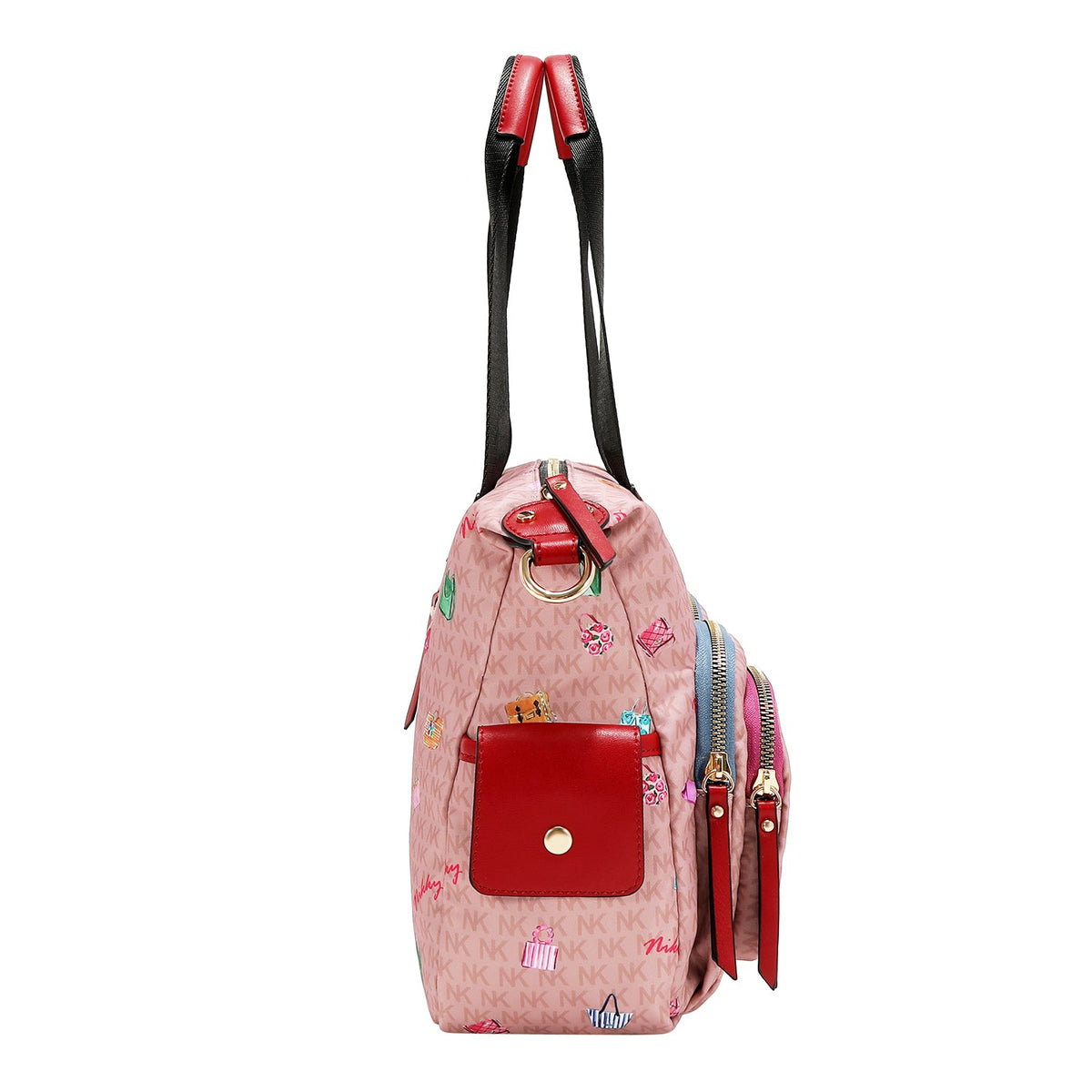 BOLSO TOTE DE NYLON (GLAMOROUS WALK - ROSA)