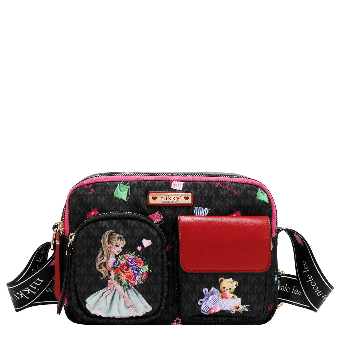 BANDOLERA DE NYLON (GLAMOROUS WALK - NEGRO)