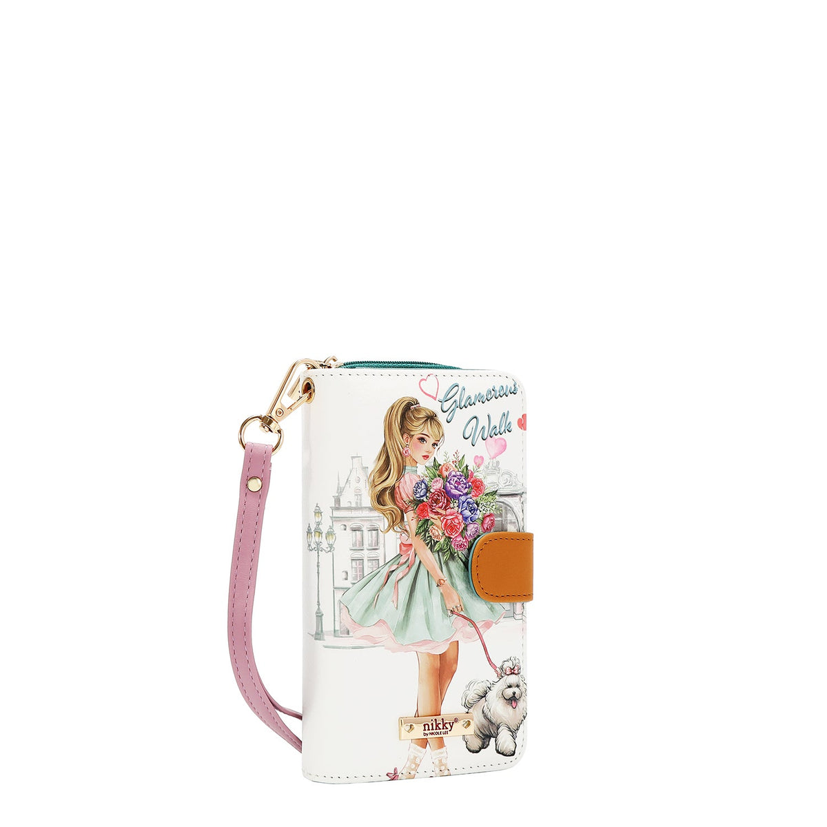 PORTA MOVIL CON CARTERA (GLAMOROUS WALK-BLANCO)