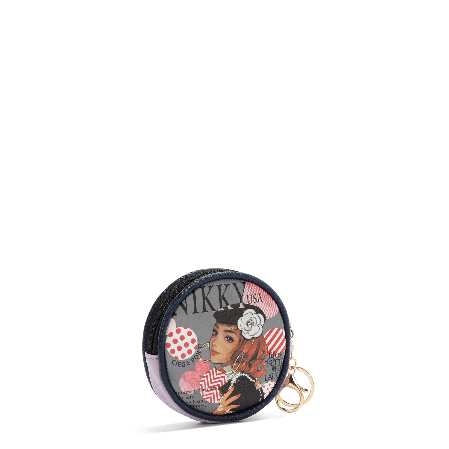 KEYCHAIN WITH ROUND PURSE (<tc>CIEGA POR TI</tc>)