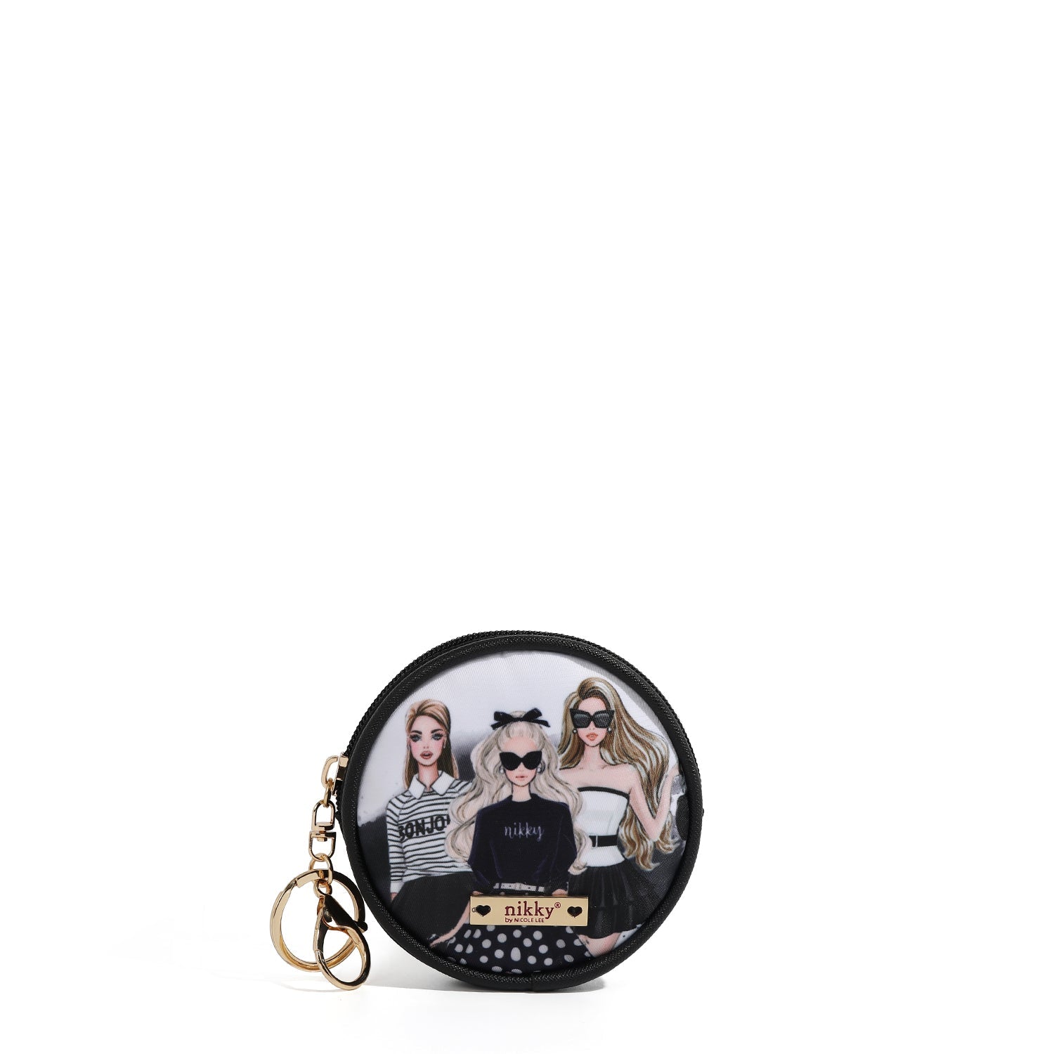 KEYCHAIN WITH ROUND COIN PURSE (<tc>TRIO</tc>)