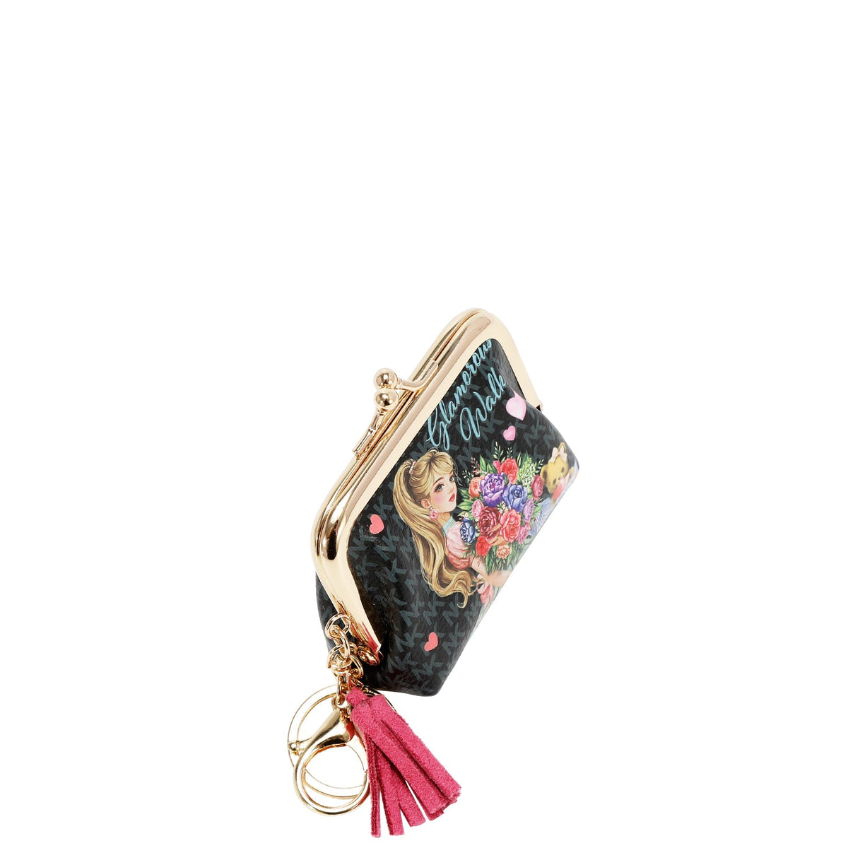 MONEDERO NIKKY KISSLOCK (GLAMOROUS WALK-NEGRO)
