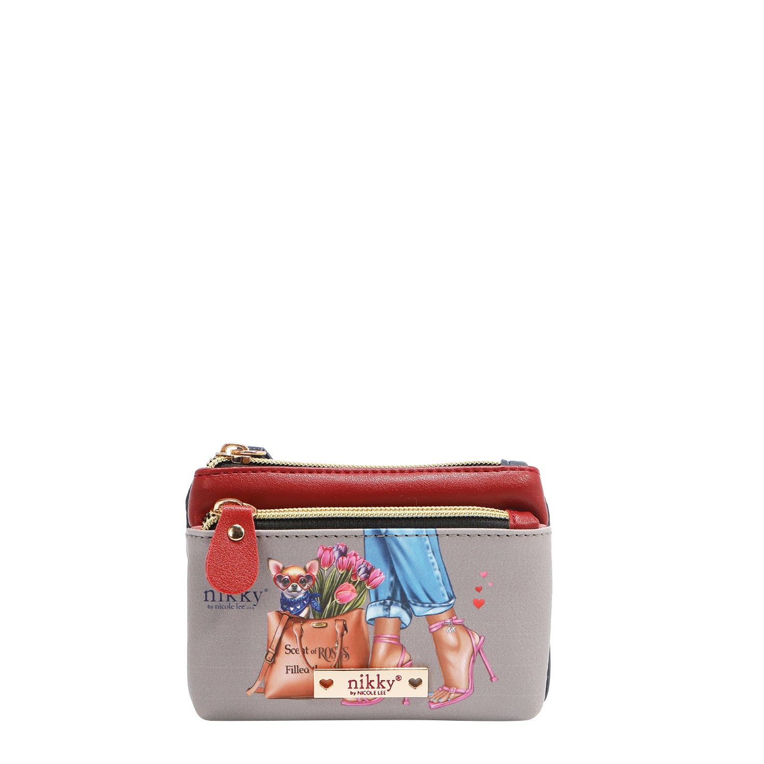 MONEDERO PEQUEÑO PLANO CON CREMALLERA (ESSENCE OF YOU)