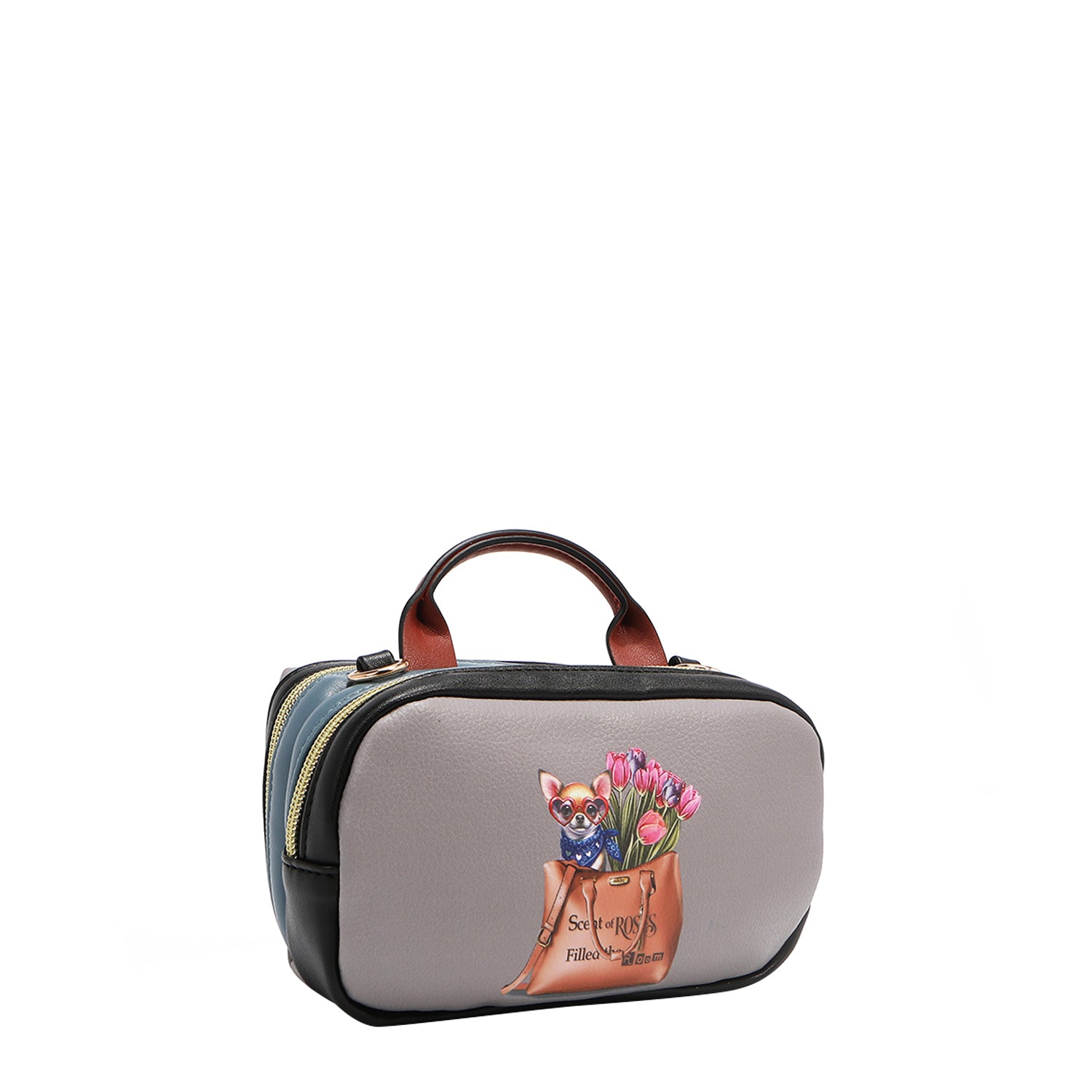 MINI BOLSO CRUZADO BOSTON CON DOBLE CREMALLERA (ESSENCE OF YOU)