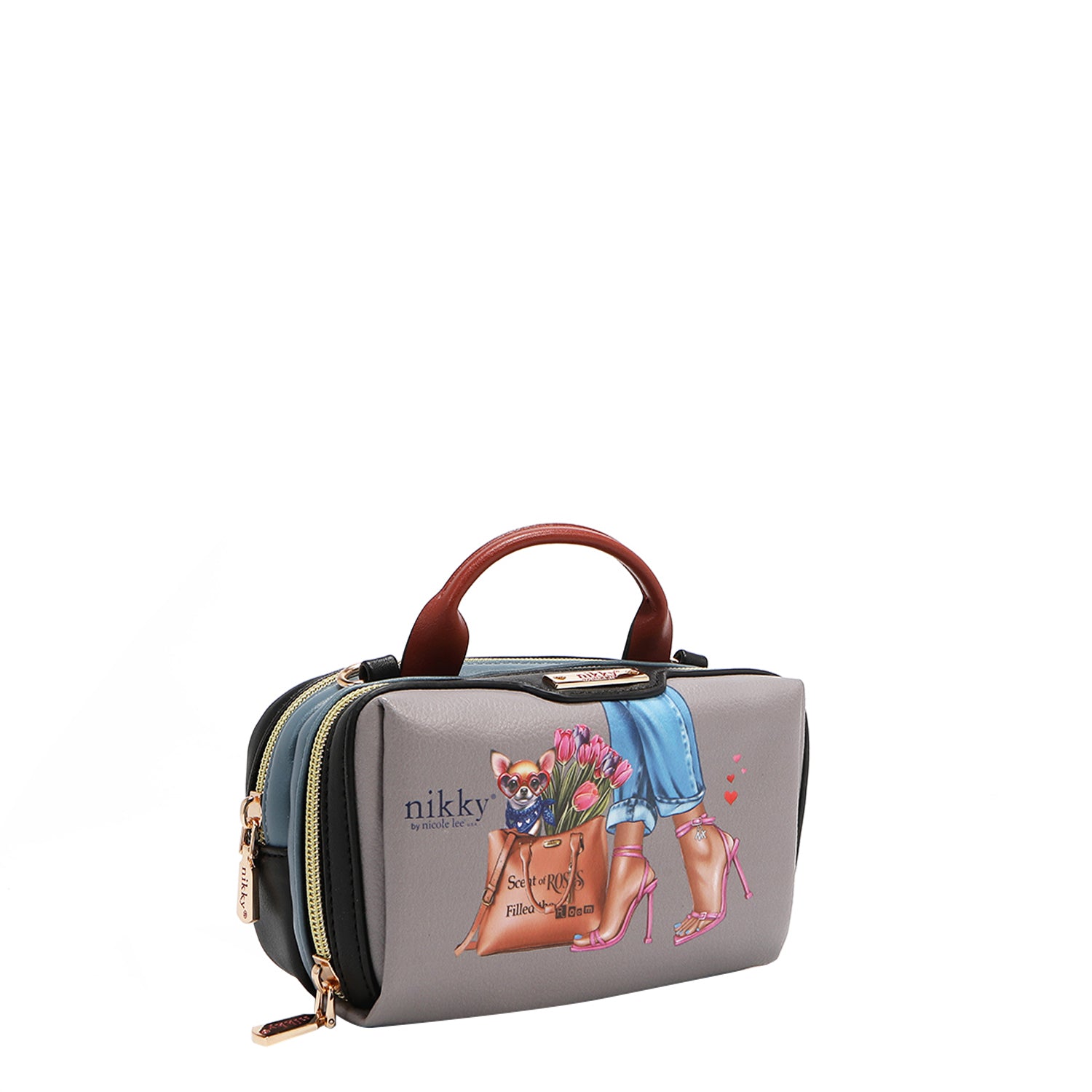 MINI BOLSO CRUZADO BOSTON CON DOBLE CREMALLERA (ESSENCE OF YOU)