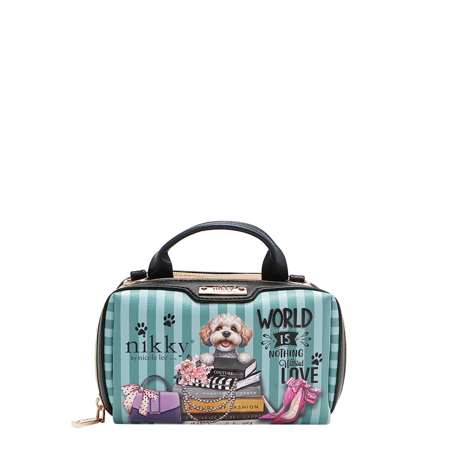 BORSA A TRACOLLA BOSTON MINI CON DOPPIA CERNIERA (MEANT TO LOVE YOU)