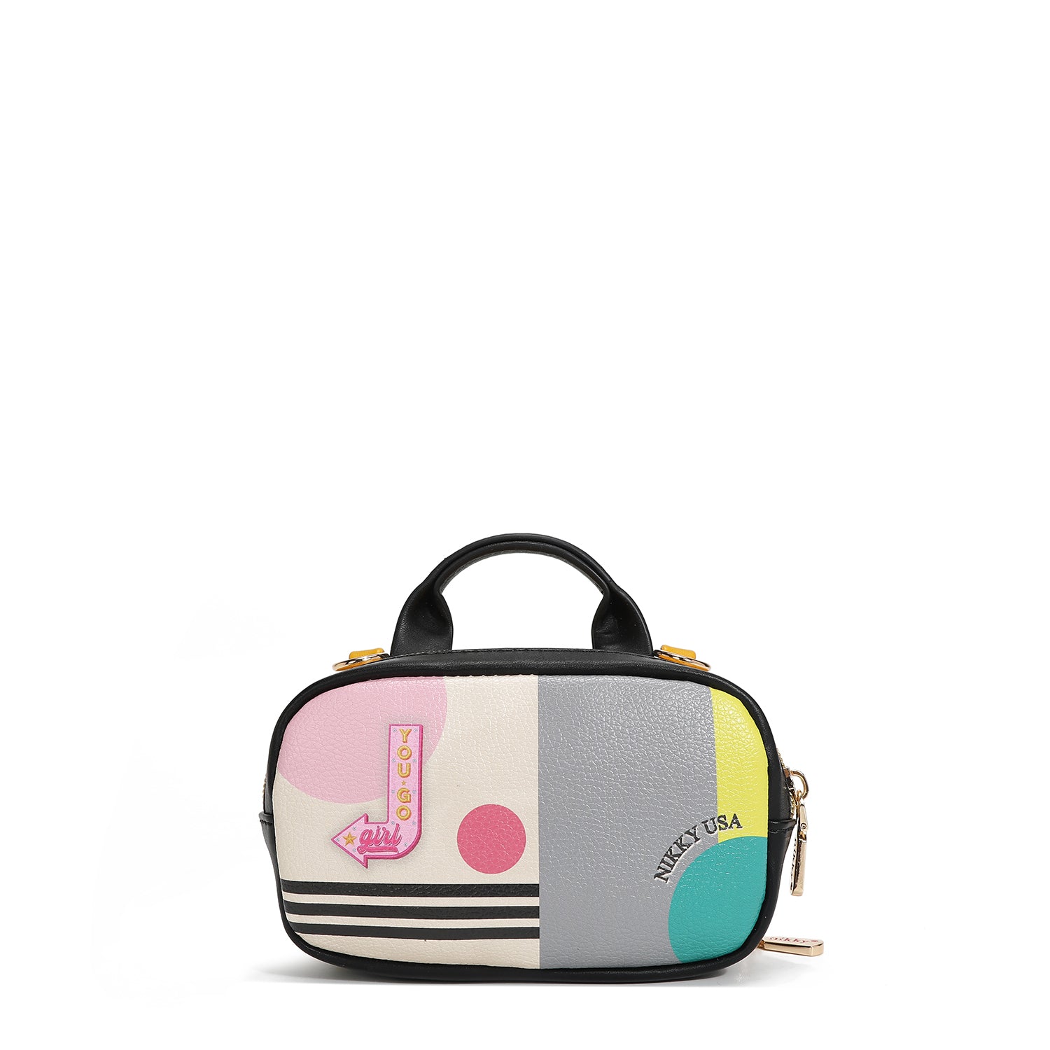 MINI SAC BANDOULIÈRE BOSTON AVEC DOUBLE FERMETURE ÉCLAIR (<tc><tc>Nikky</tc> GOES SHOPPING</tc>)