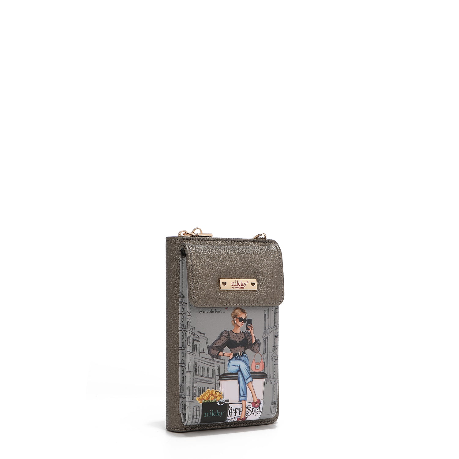 BOLSA DE OMBRO/CARTEIRA PARA CELULAR (<tc>URBAN COFFEE DREAM</tc>)