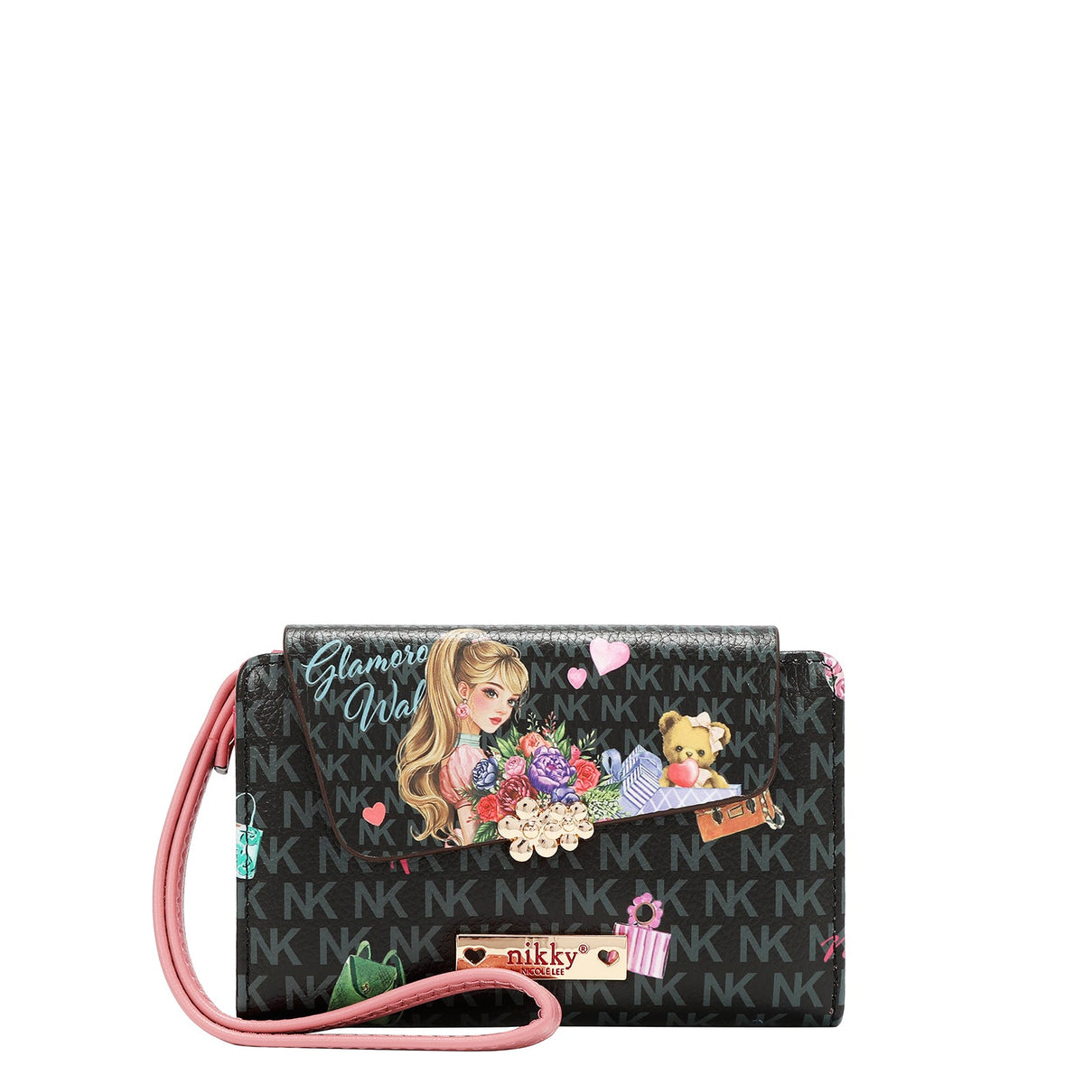CARTERA PLEGABLE PEQUEÑA NIKKY (GLAMOROUS WALK-NEGRO)