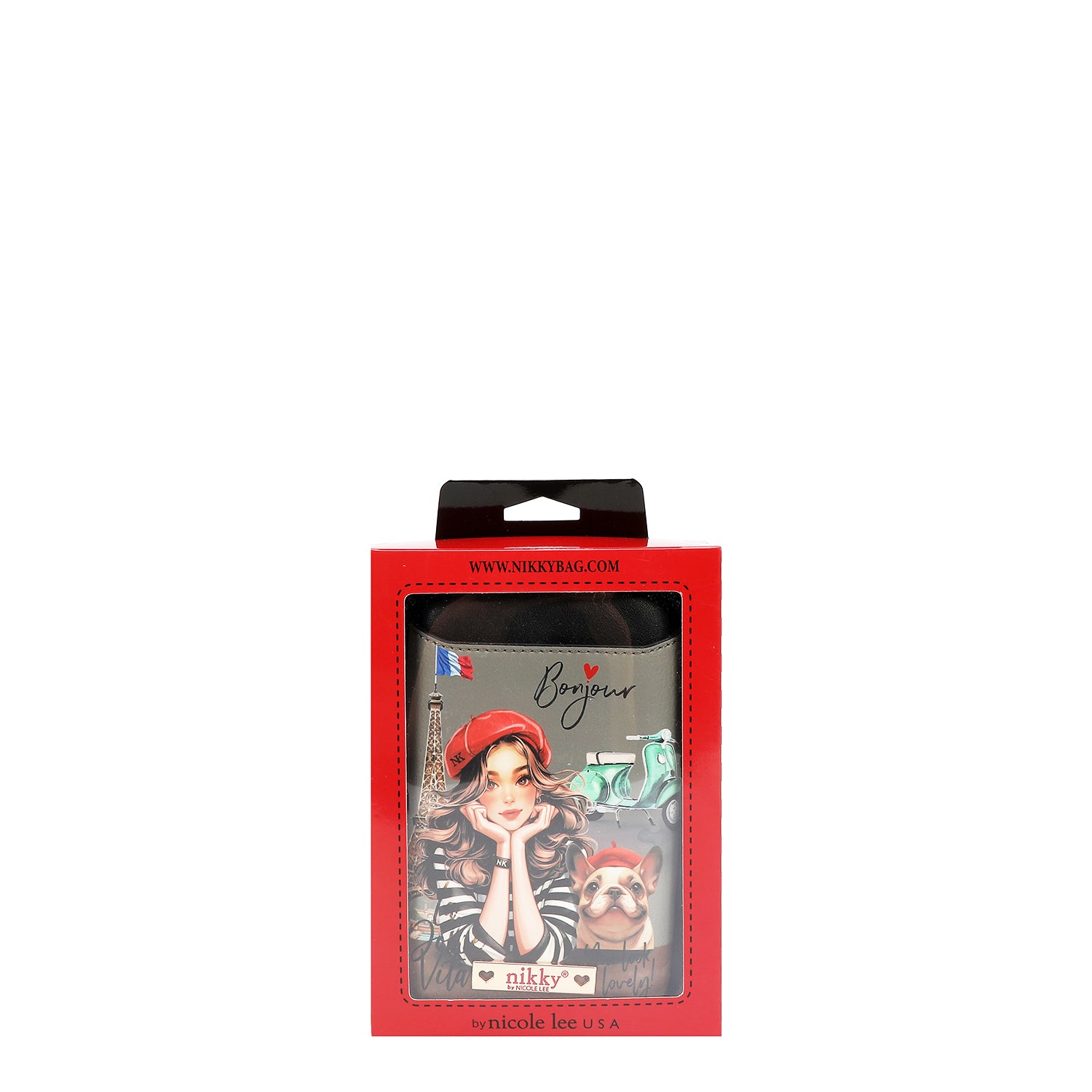 BORSA A TRACOLLA CON CERNIERA PER TELEFONO/PORTAFOGLIO (<tc>EIFFEL DREAMS</tc>)