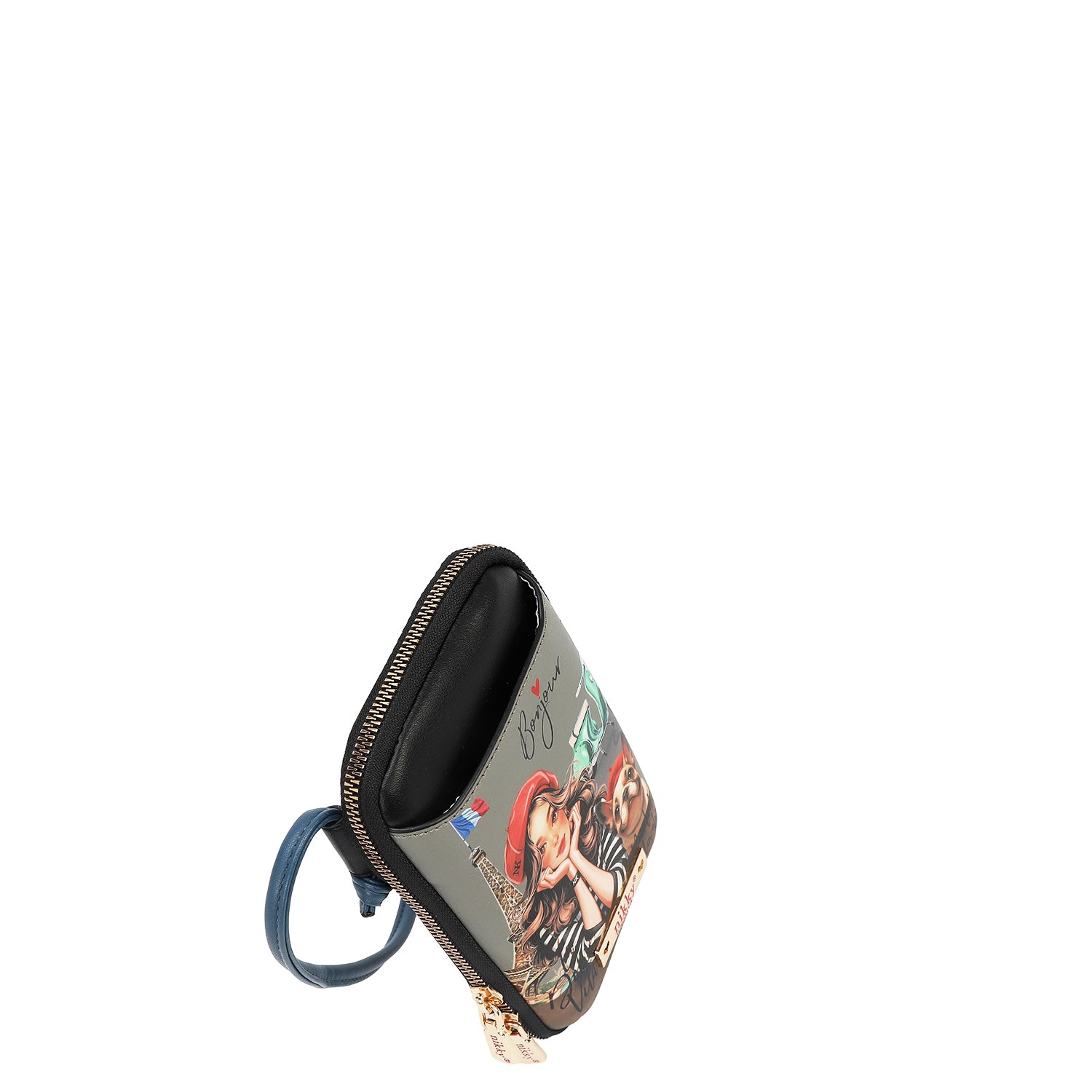 BORSA A TRACOLLA CON CERNIERA PER TELEFONO/PORTAFOGLIO (<tc>EIFFEL DREAMS</tc>)