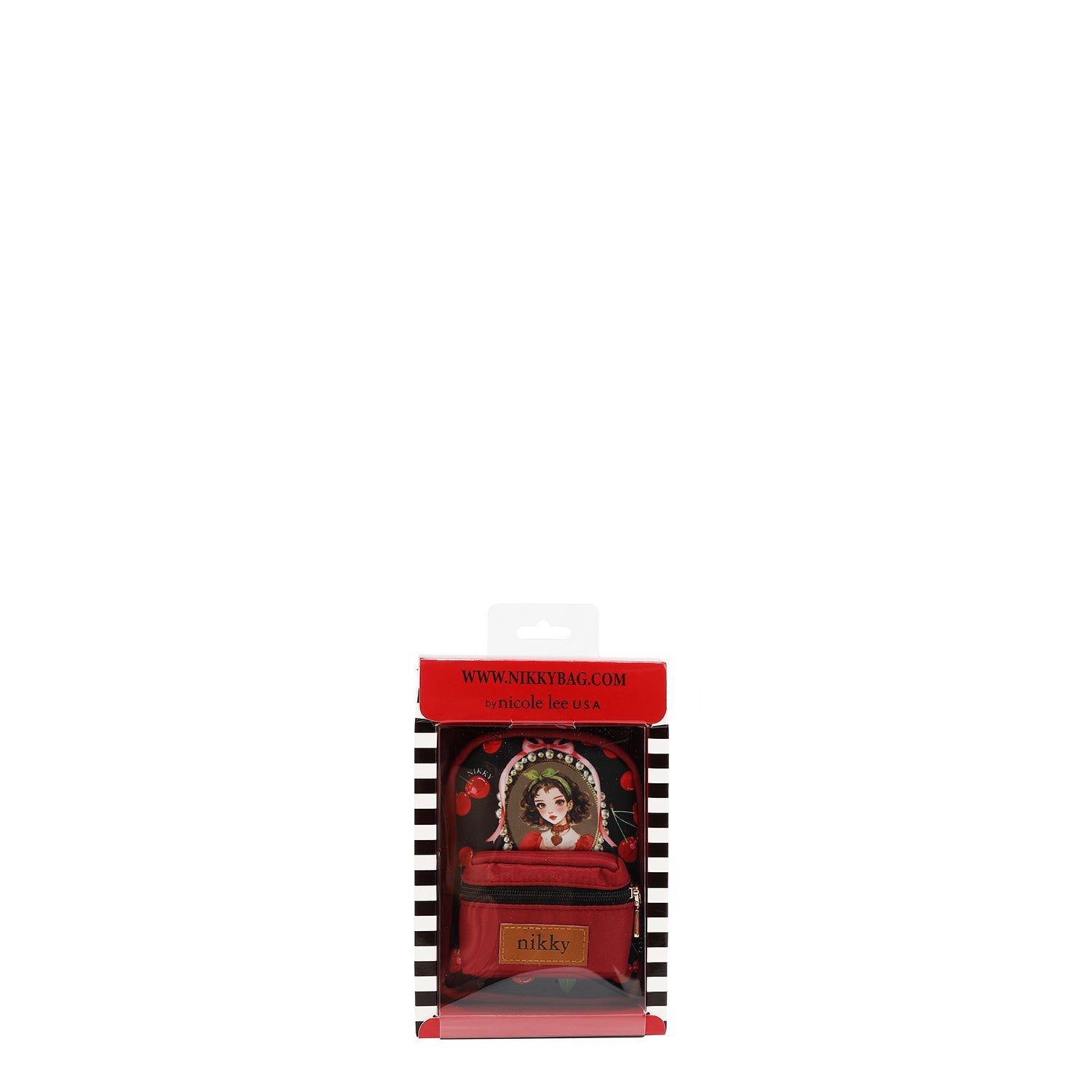 MINI MOCHILA MONEDERO (CHERRY LIPS-NEGRO)