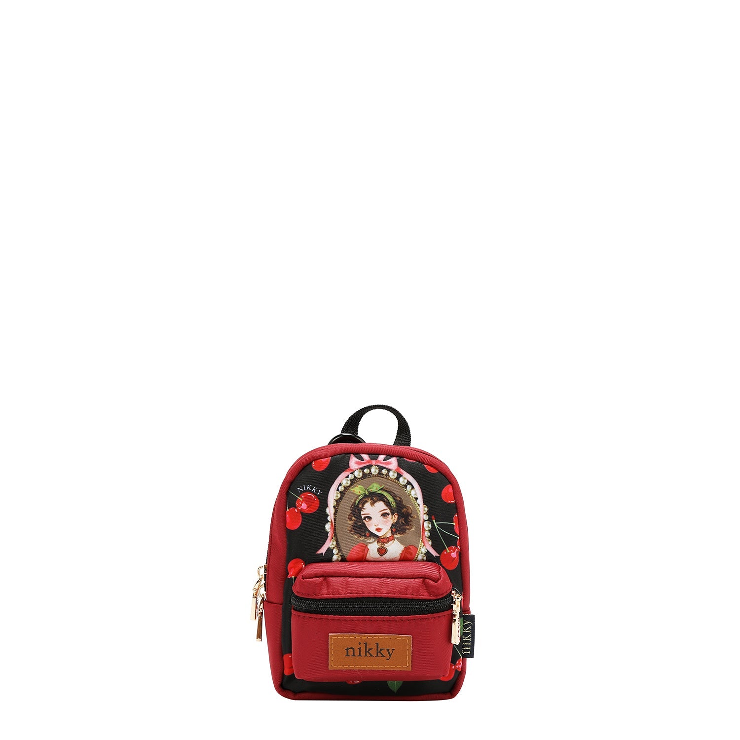MINI MOCHILA MONEDERO (CHERRY LIPS-NEGRO)