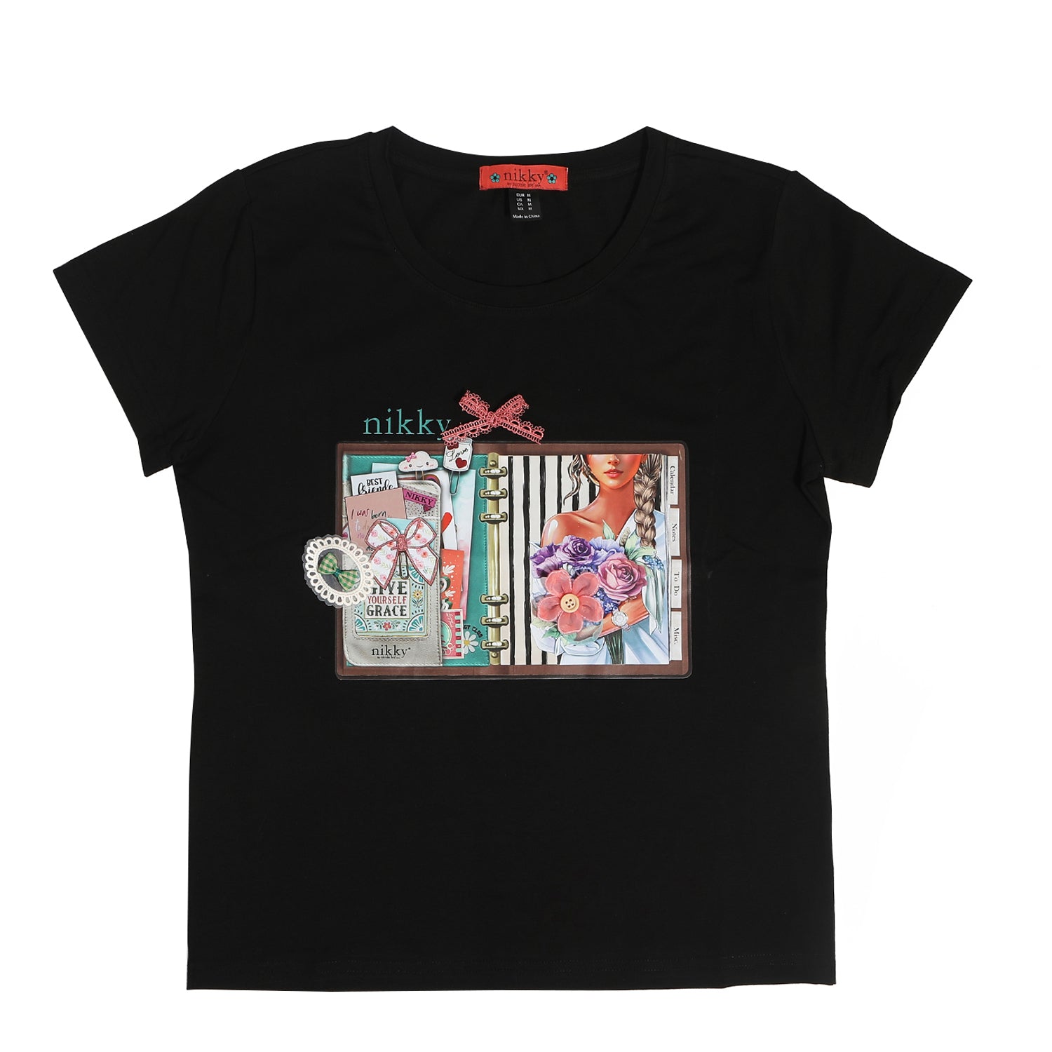 MODE-T-SHIRT (<tc>NOSTALGIA</tc> SCHWARZ)