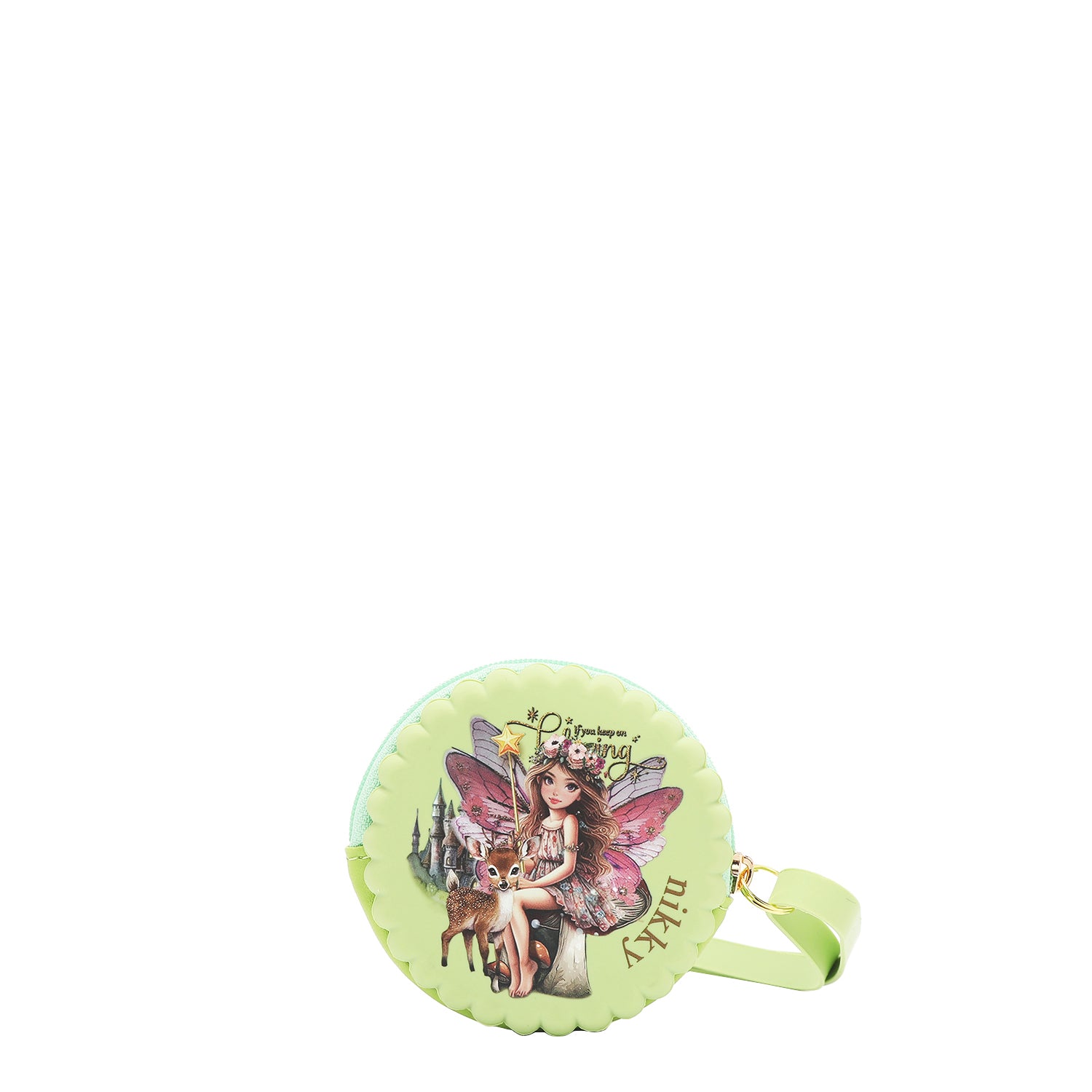 RUNDE SILIKONHÜLLE MIT ARMBAND (<tc>FAIRY TALE</tc> GRÜN)