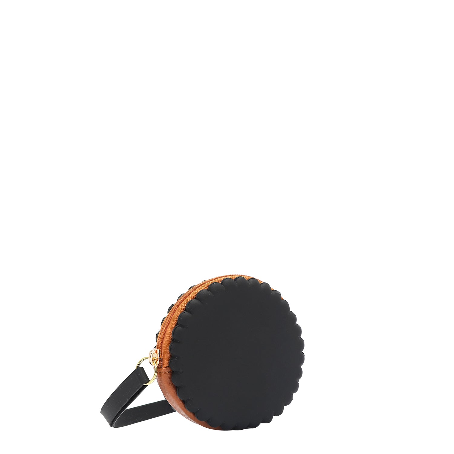 CASSA ROTONDA IN SILICONE CON BRACCIALE (<tc>NOSTALGIA</tc> NERO)