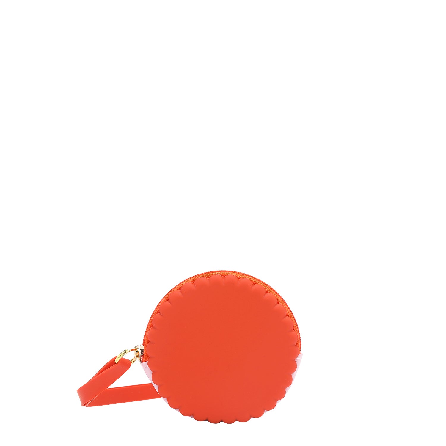 CASSA ROTONDA IN SILICONE CON BRACCIALE (<tc>NOSTALGIA</tc> ARANCIA)