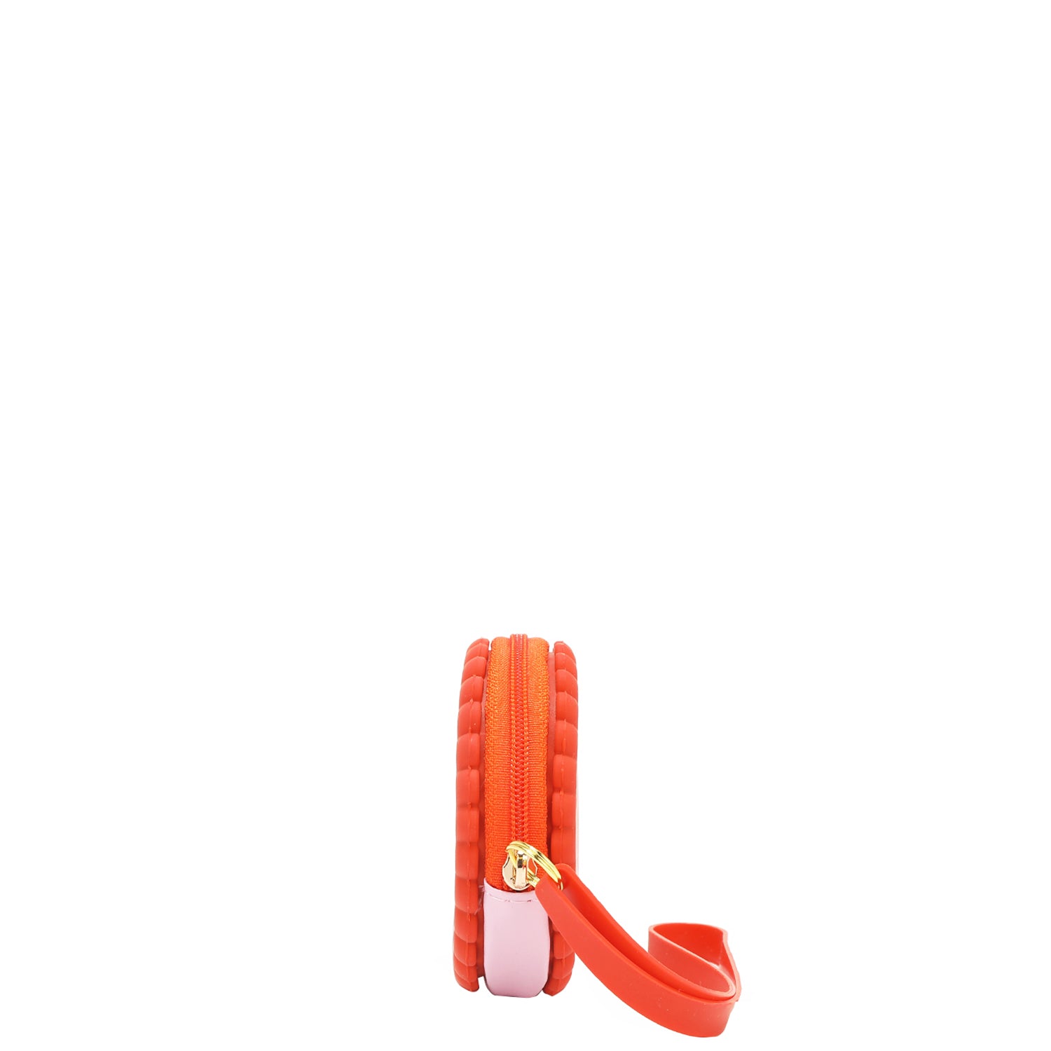 CASSA ROTONDA IN SILICONE CON BRACCIALE (<tc>NOSTALGIA</tc> ARANCIA)