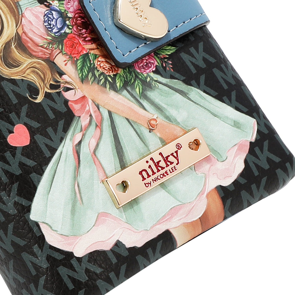 CARTERA DE 3 PLIEGUES (GLAMOROUS WALK-NEGRO)