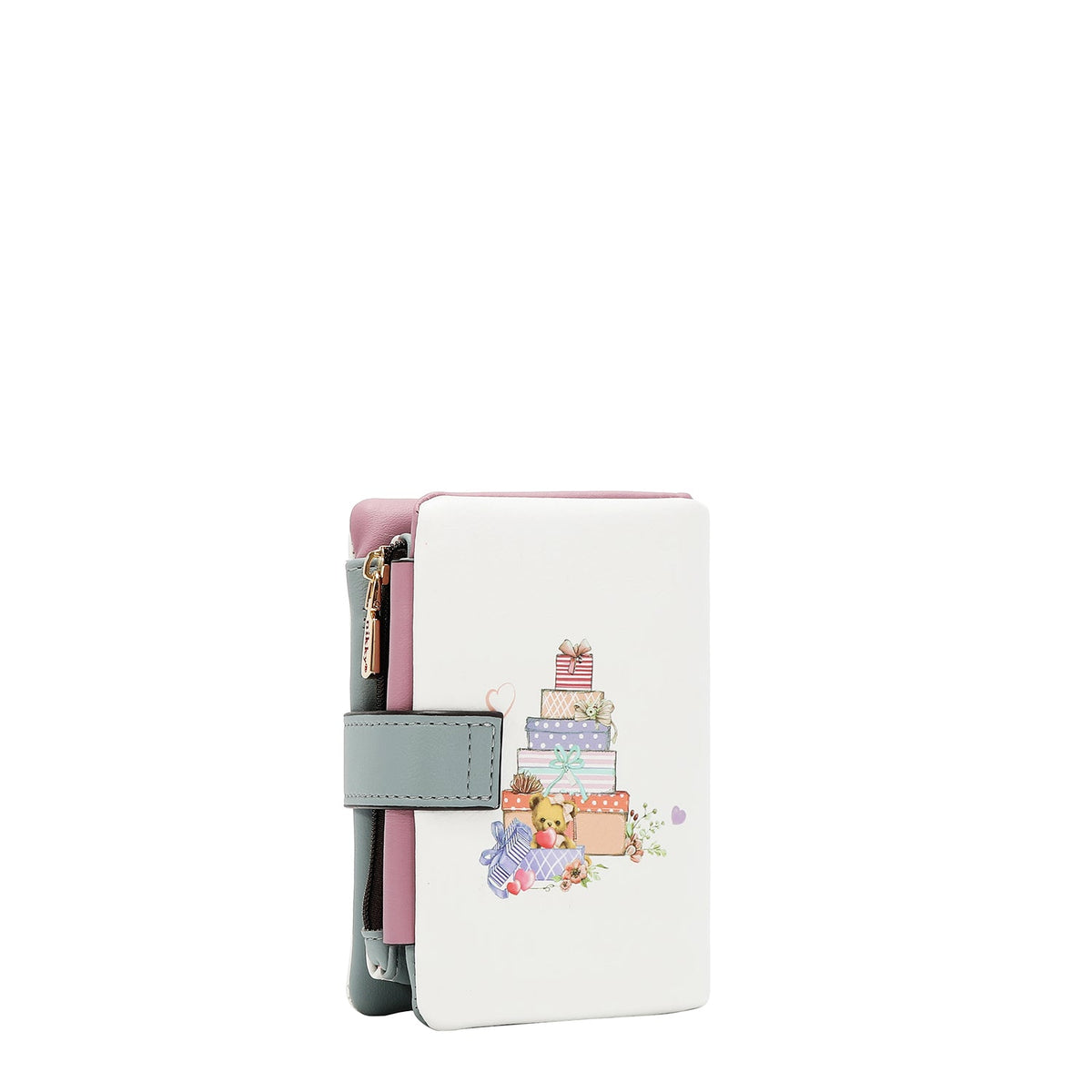 CARTERA DE 3 PLIEGUES (GLAMOROUS WALK-BLANCO)