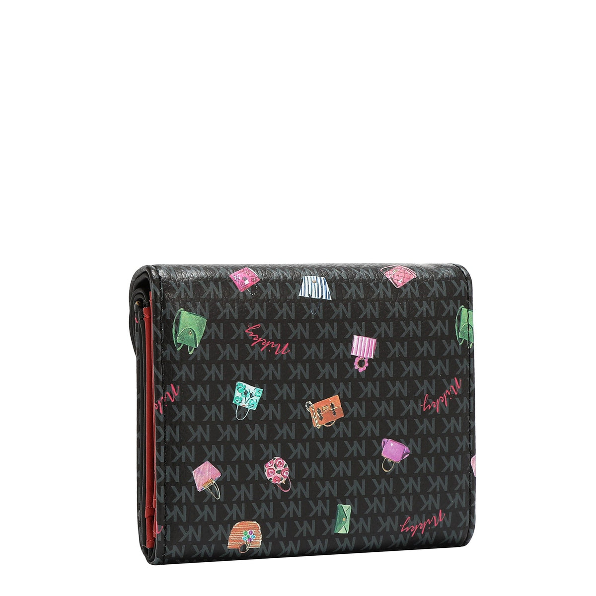 CARTERA COMPACTA DOBLE SOLAPA (GLAMOROUS WALK-NEGRO)