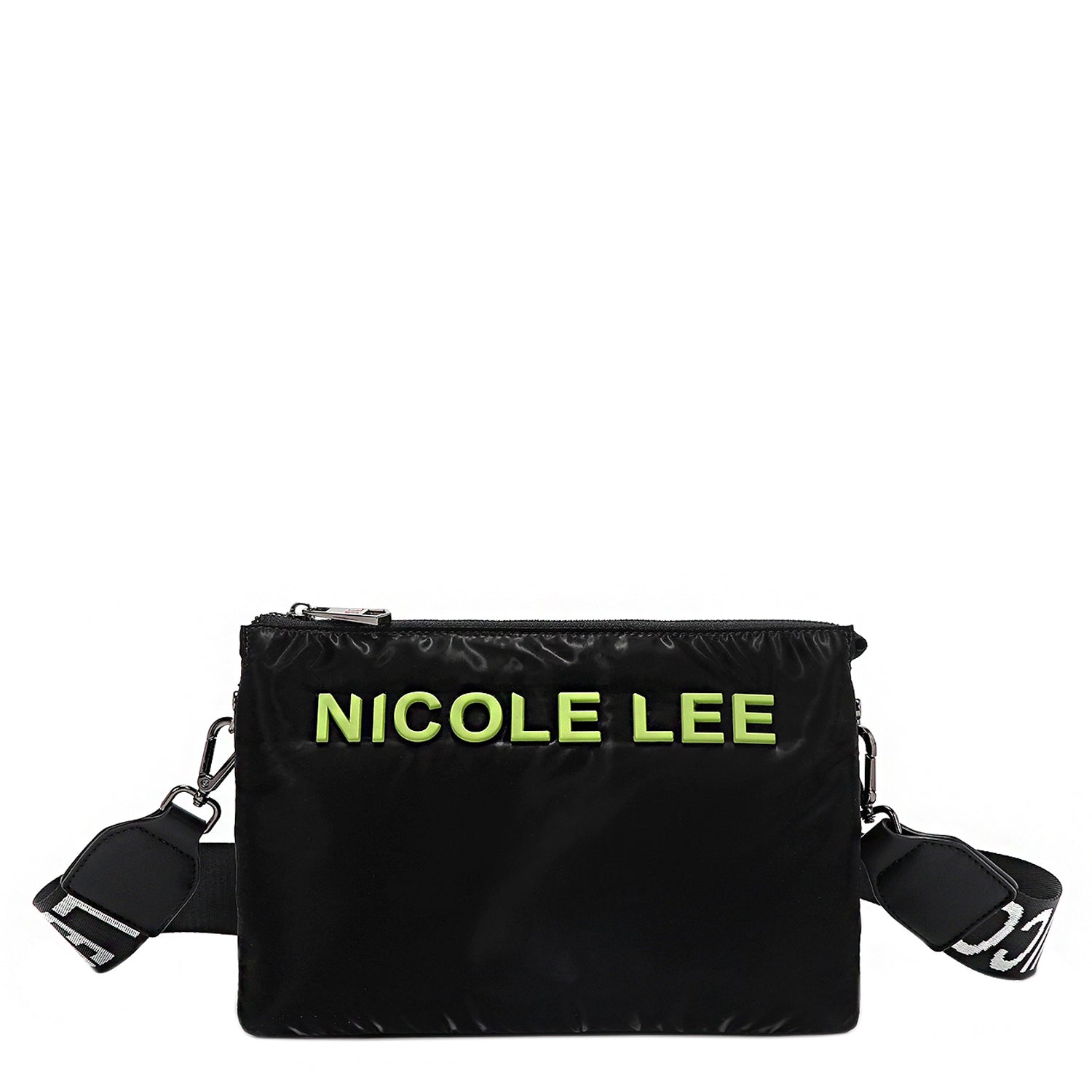 BOLSO CRUZADO CON CREMALLERA ACOLCHADO (NEGRO)