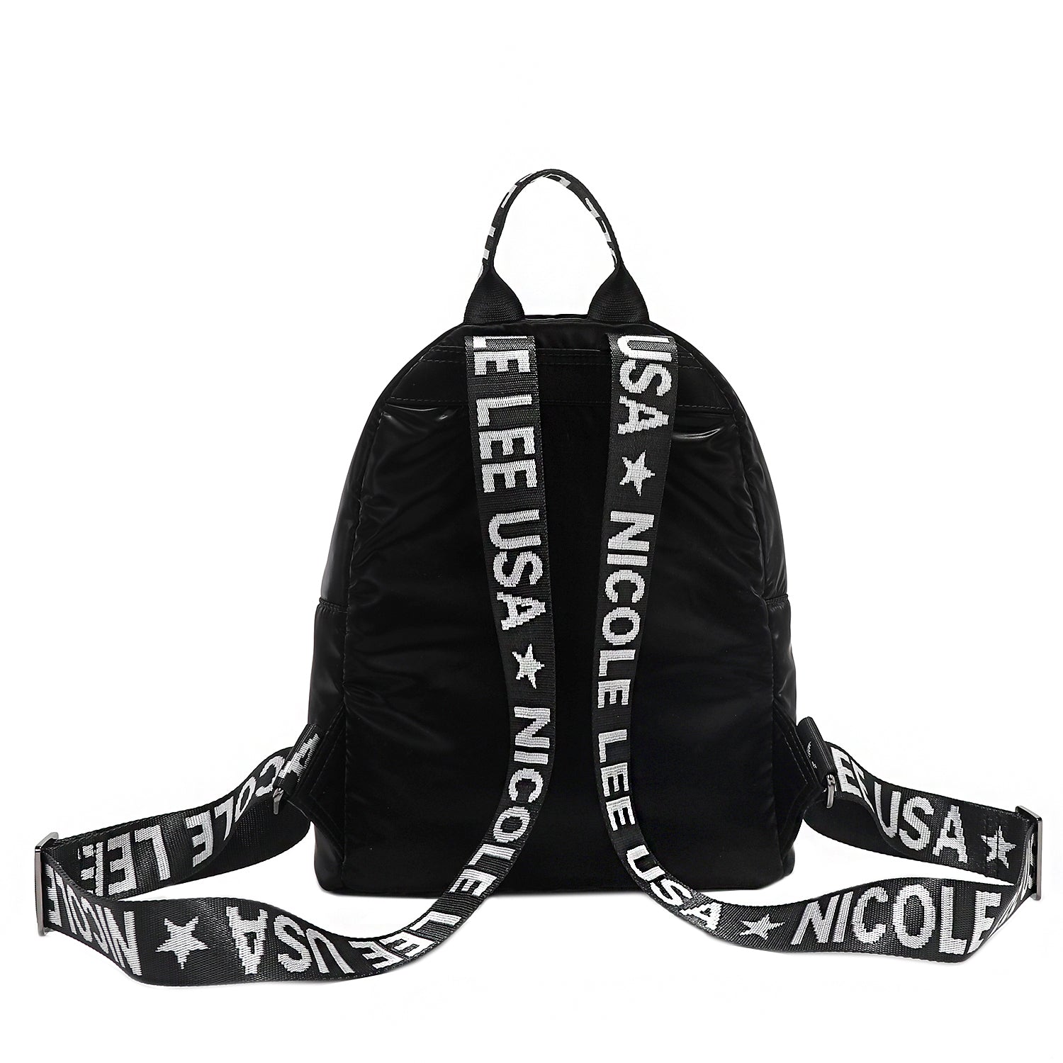 MOCHILA DE MODA CON ESTRELLA ACOLCHADA (NEGRO)