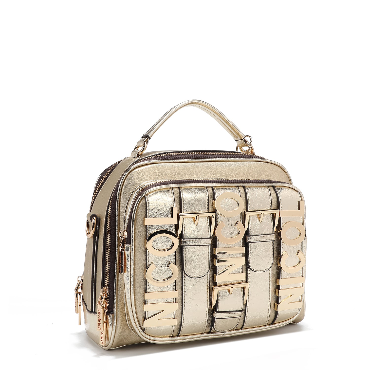 CALISTA BOLSO DE MANO CON ASA SUPERIOR (DORADO)