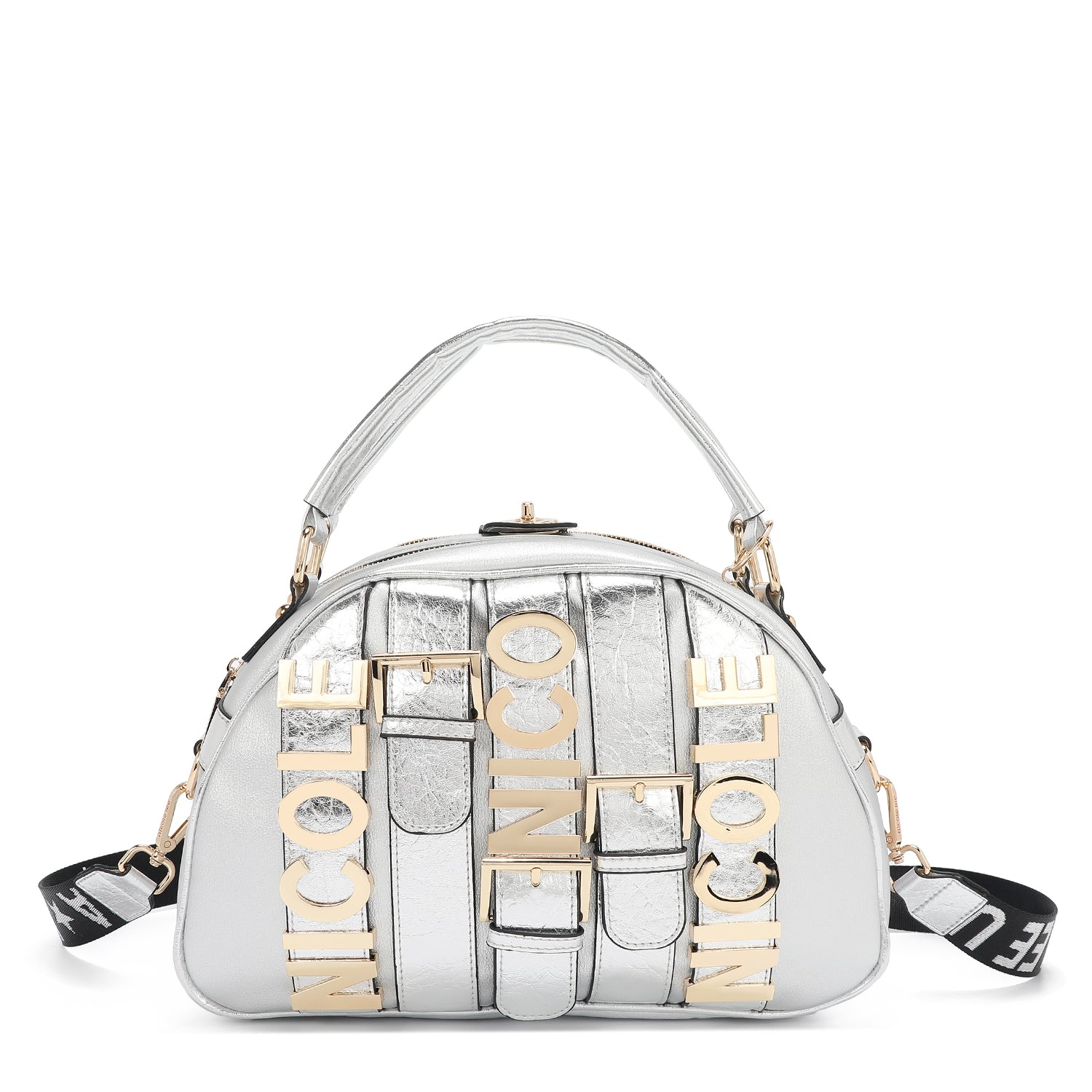 CALISTA SATCHEL DOMO (PLATEADO)