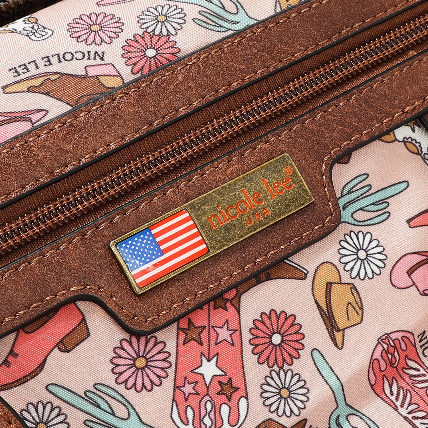 BOLSO VINTAGE BOSTON CON PARCHE (MARRON)