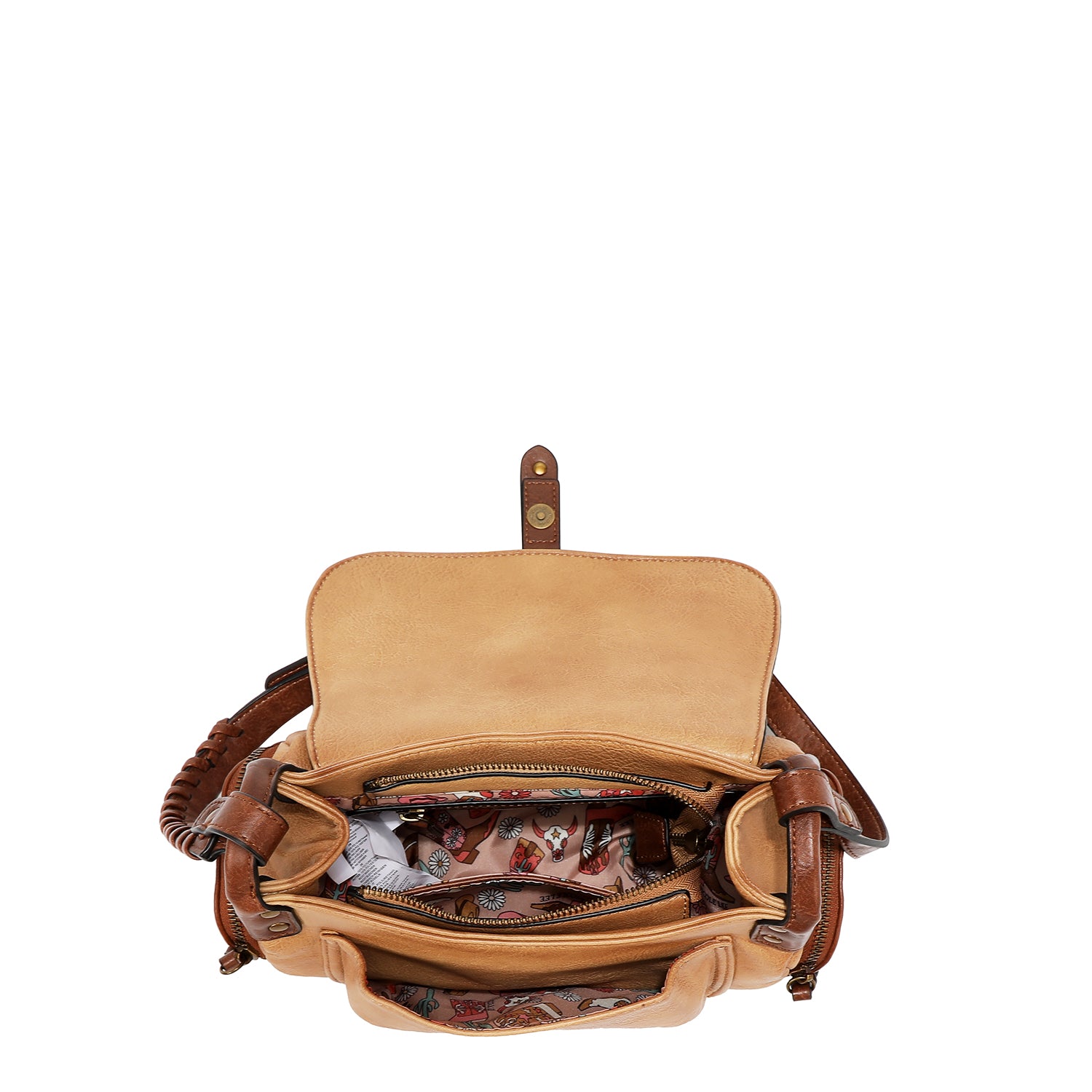 BOLSO DE HOMBRO VINTAGE CON PARCHE (OLIVA)