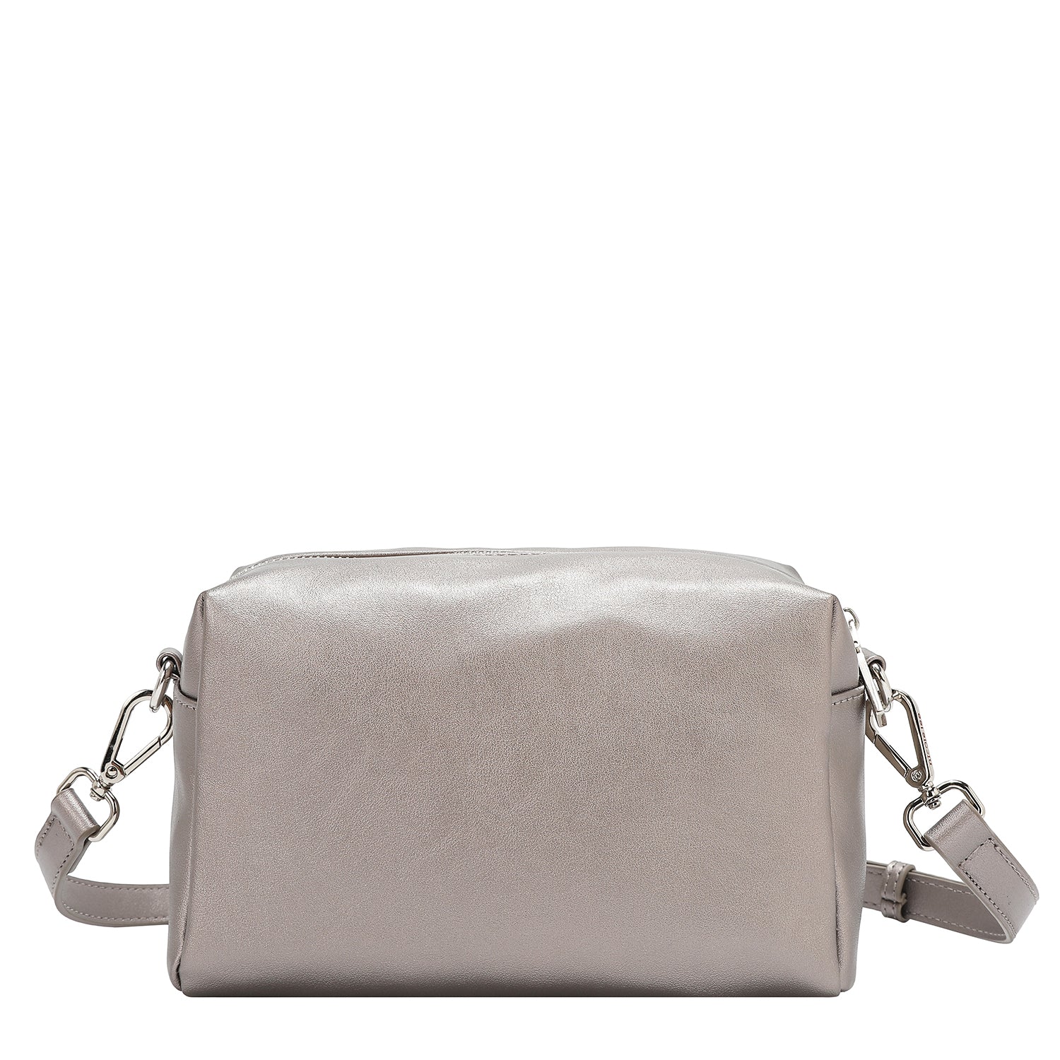 BORSA A BORSA CON BORDO OCCHIELLO (ARGENTO)