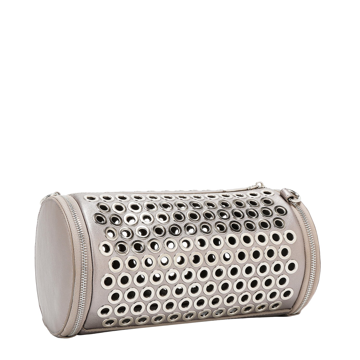 FASSTASCHE MIT ÖSENRAND (SILBER)