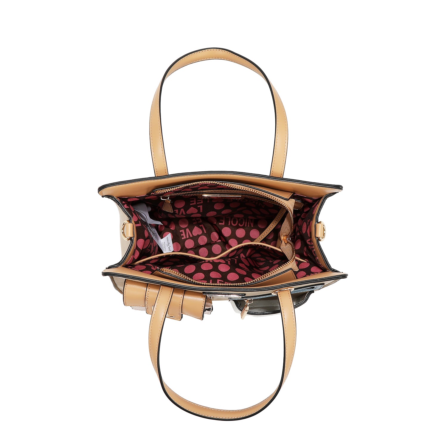 Borsa da tasca con blocchi di colore (nero)