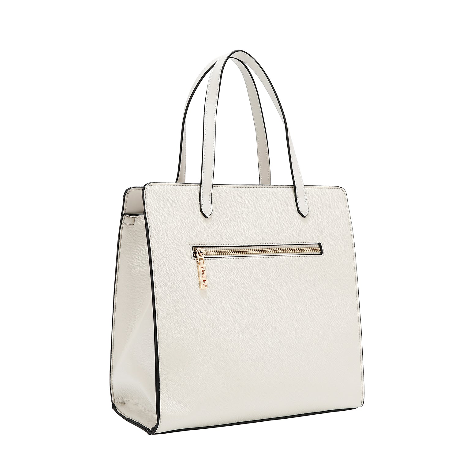 BOLSO DE BOLSILLO CON BLOQUES DE COLOR (BLANCO)