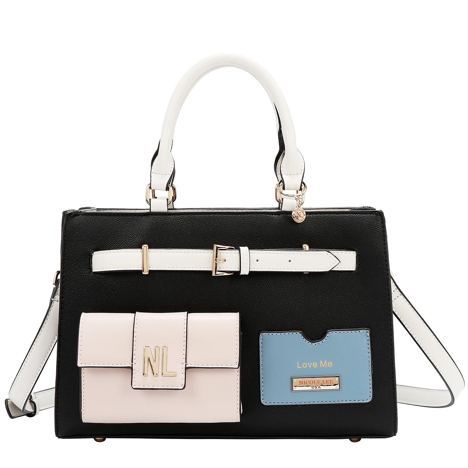 Sac de poche avec blocs de couleur (noir)