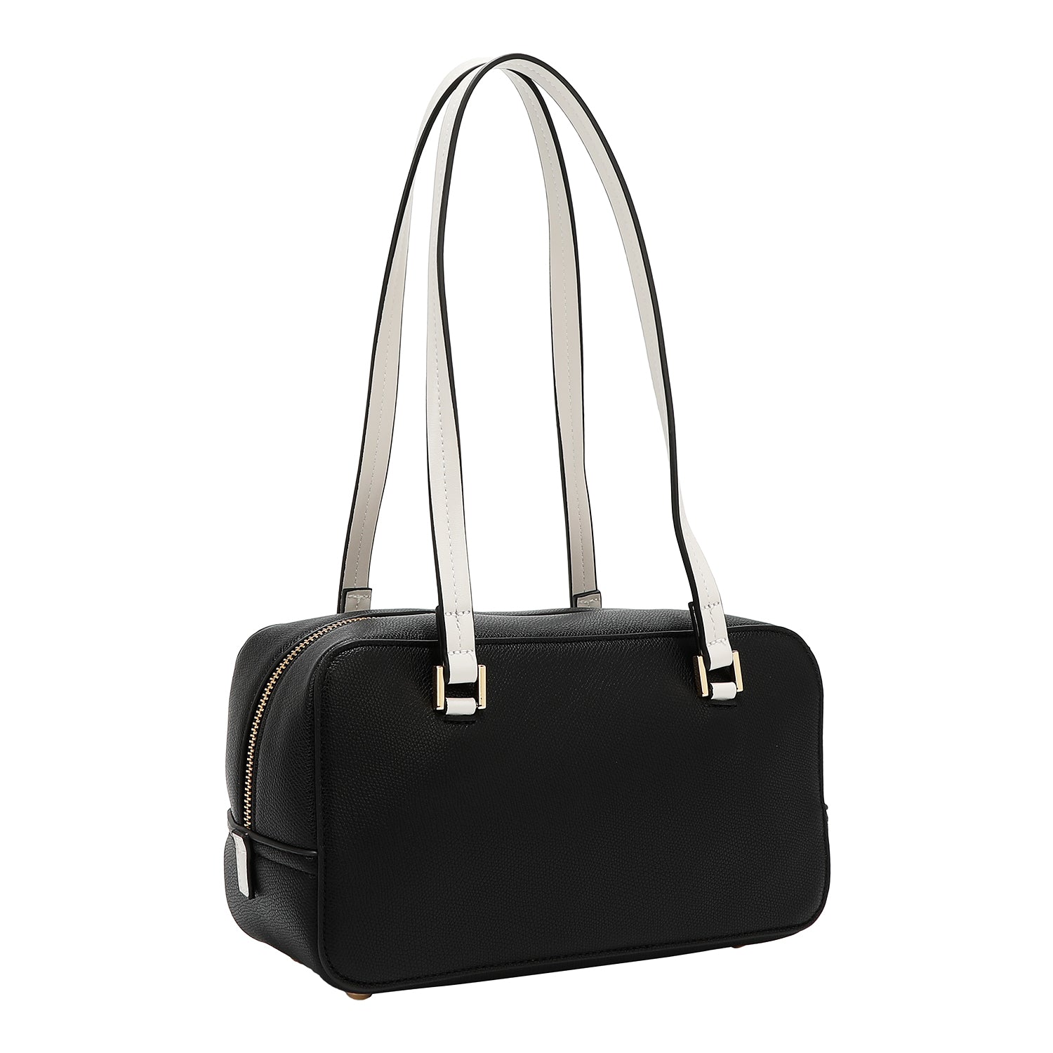 BOLSO DE HOMBRO CON BOLSILLO Y BLOQUES DE COLOR (NEGRO)