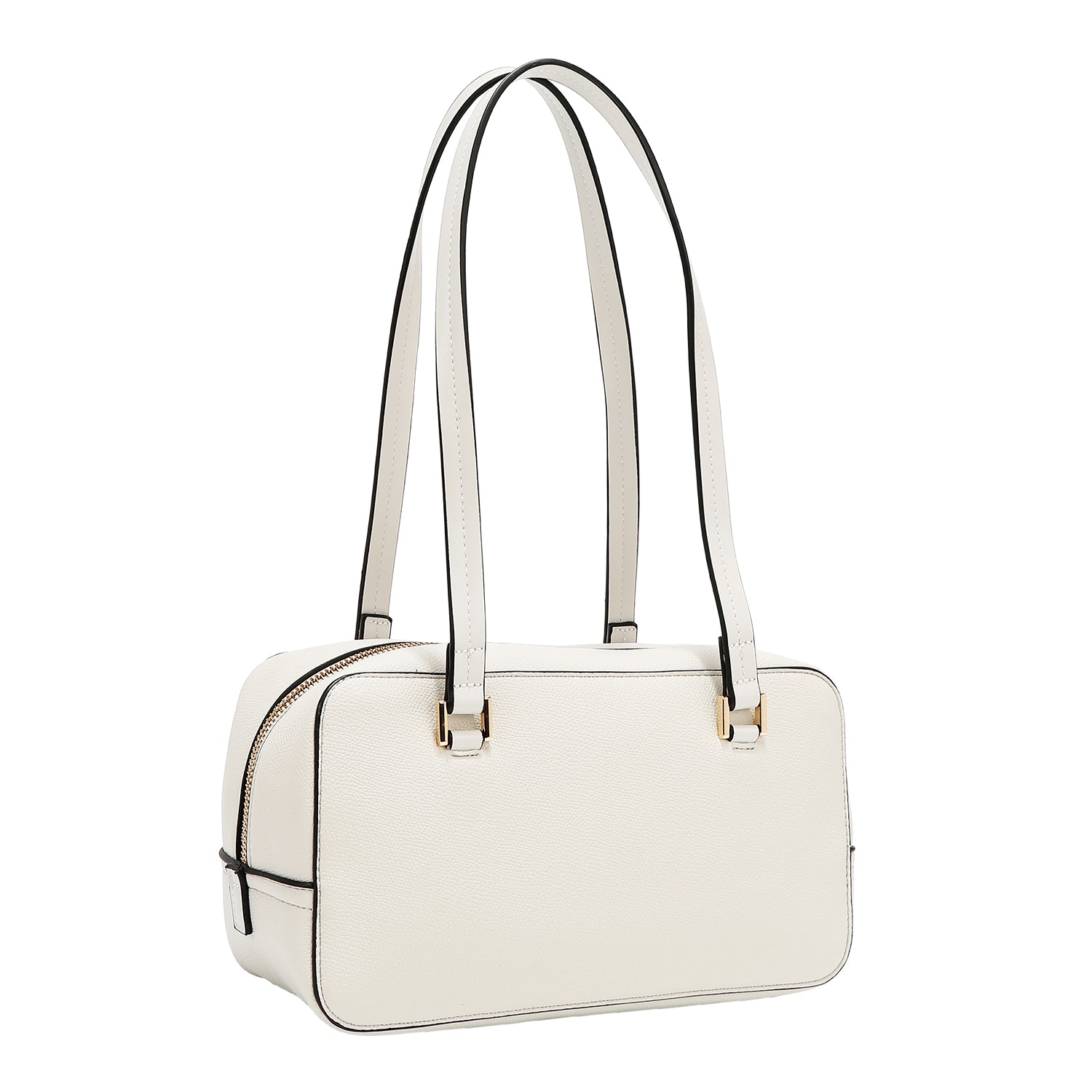 Umhängetasche mit Taschen- und Farbblöcken (weiß)