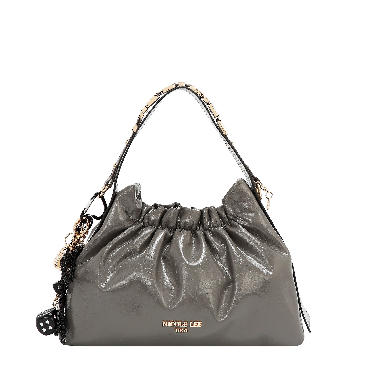 BOLSO DE ASA SUPERIOR SHIMMER LUXX (GRIS)