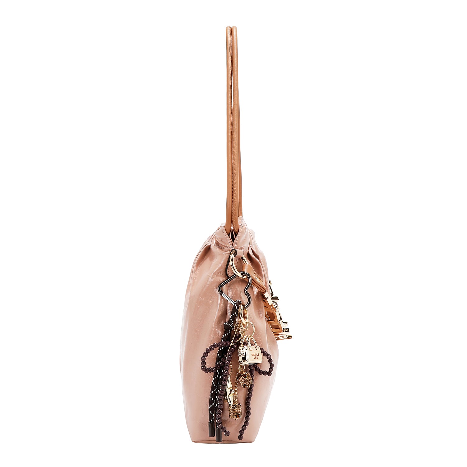 BOLSA DE HOMBRO CUADRADA DE LUJO SHIMMER (ROSA)
