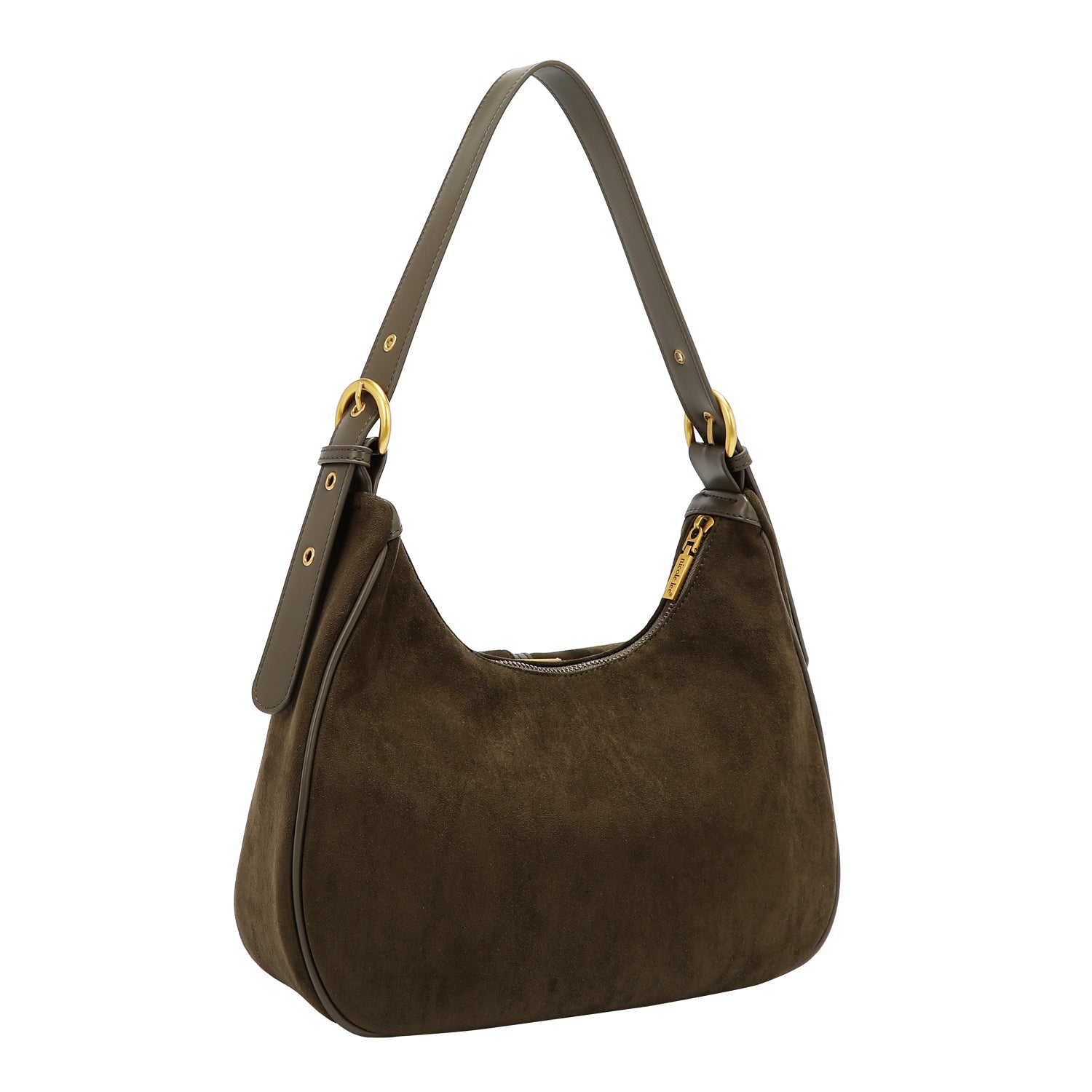 UMHÄNGETASCHE MIT BLUMENDESIGN (OLIVE)