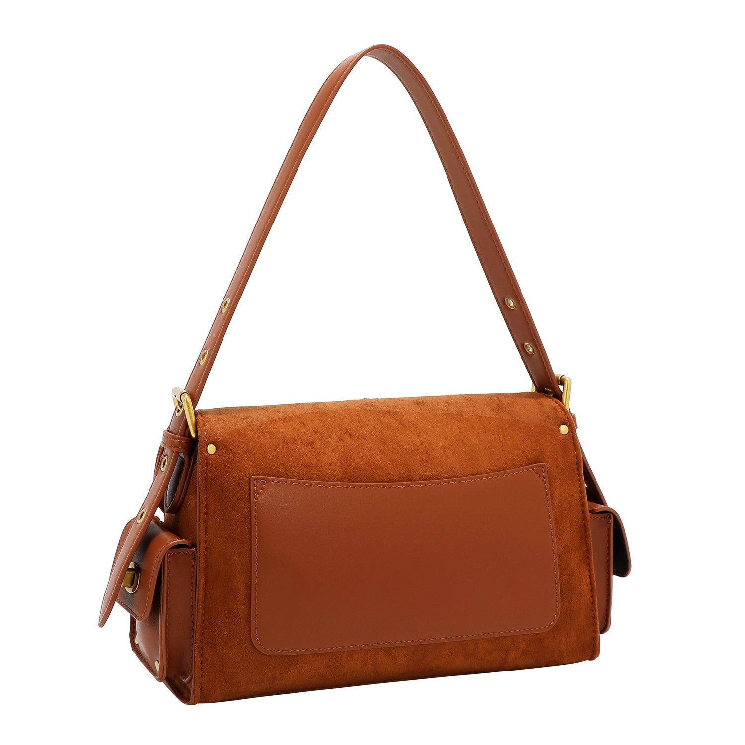 BOLSA COM DESENHO FLORAL (MARROM)