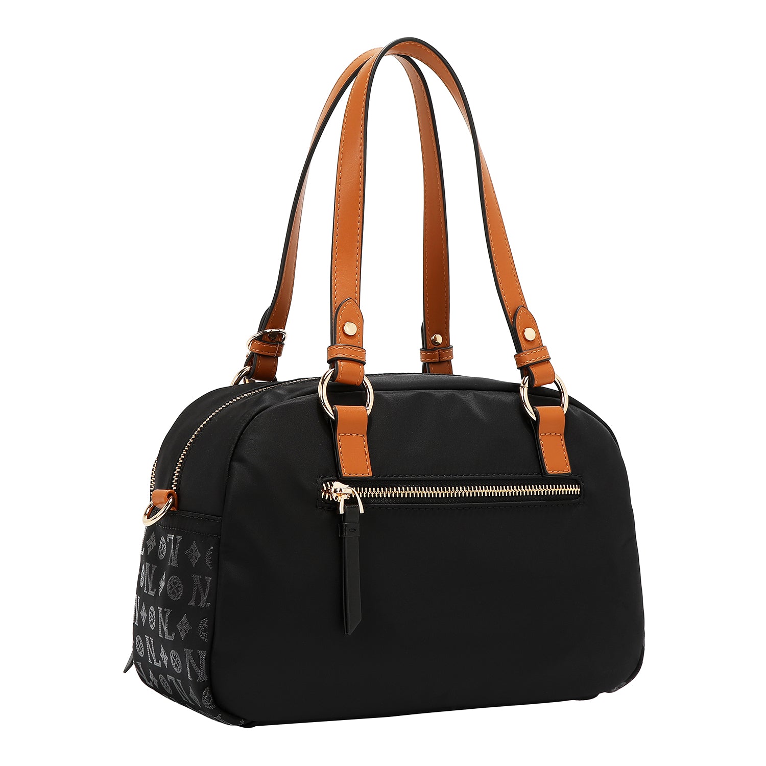 BORSA BOSTON CON LOGO MONOGRAMMA (NERO)