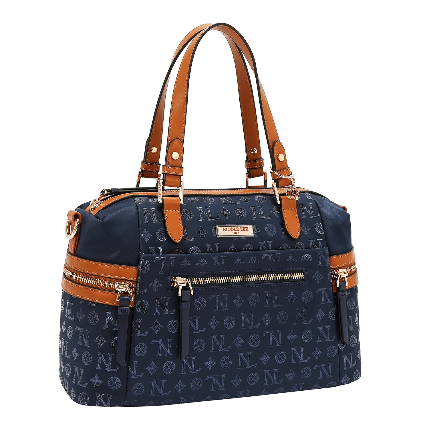 BORSA A BORSA CON LOGO MONOGRAMMA (BLU)