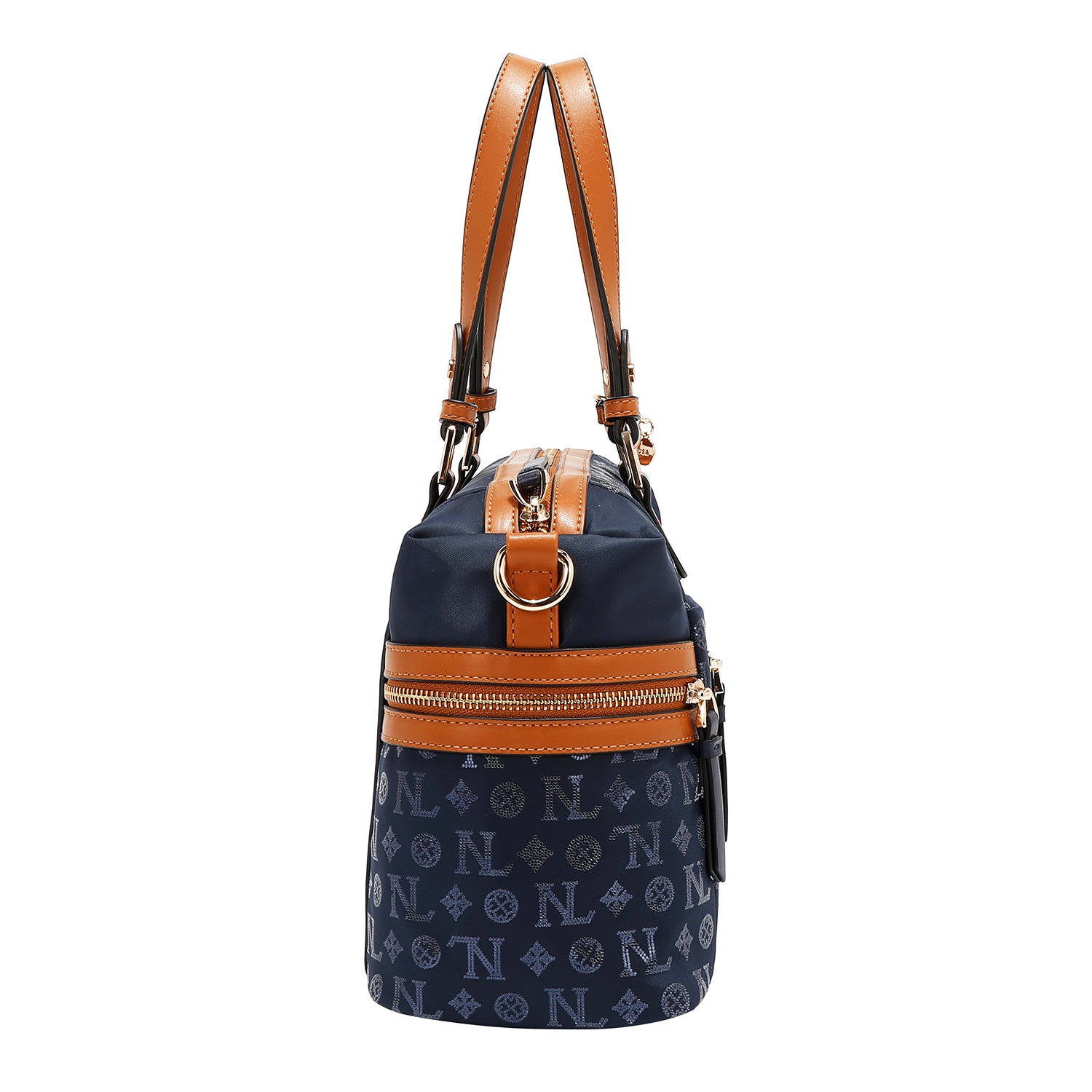 BORSA A BORSA CON LOGO MONOGRAMMA (BLU)