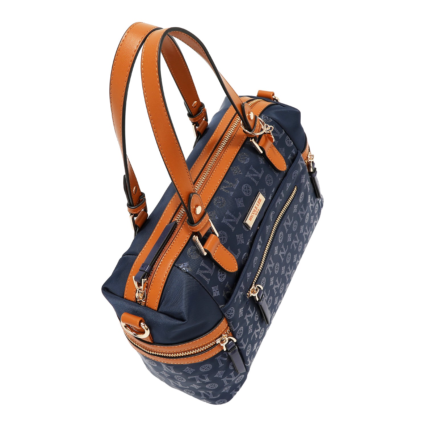 BORSA A BORSA CON LOGO MONOGRAMMA (BLU)