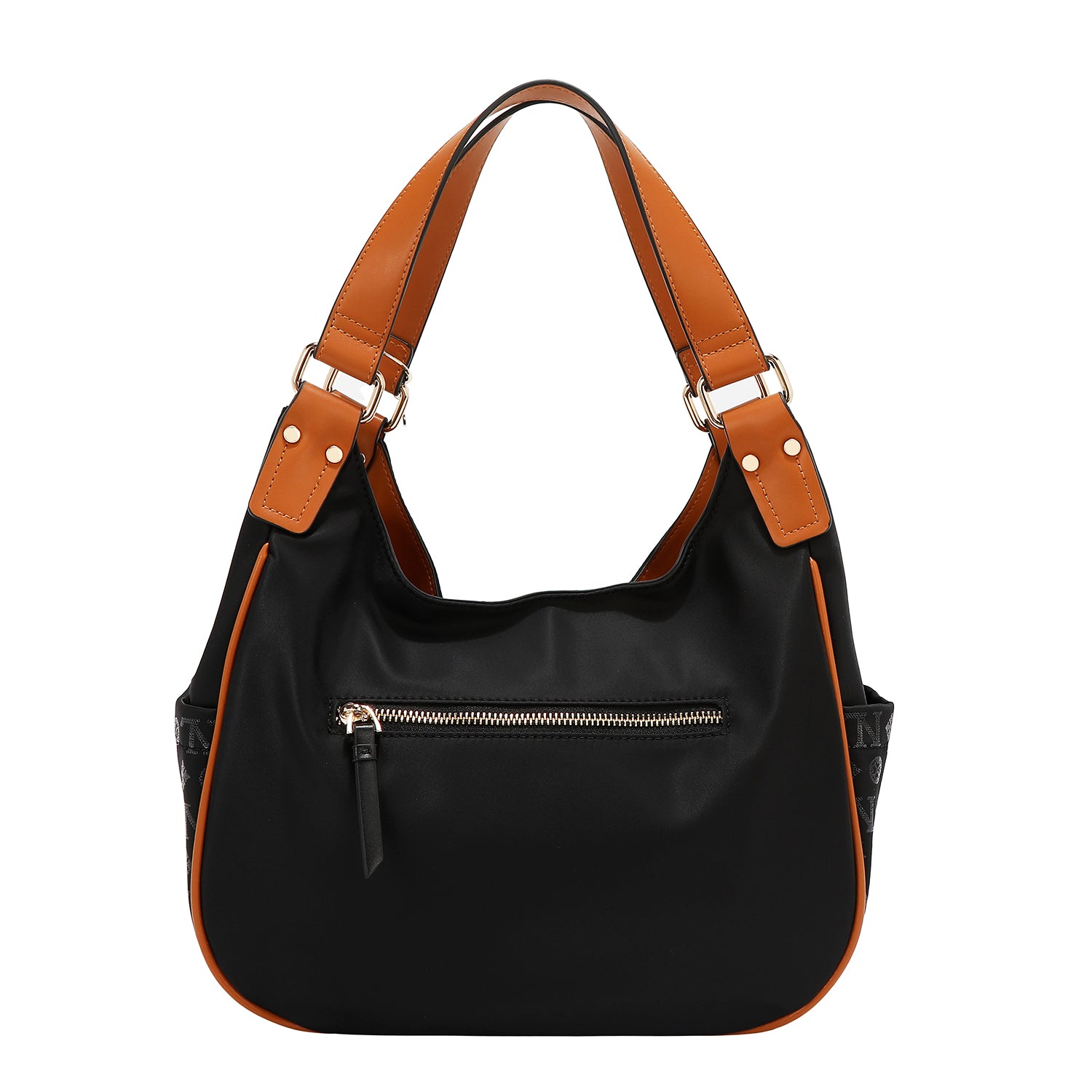 BORSA A TRACOLLA CON LOGO MONOGRAMMA (NERO)