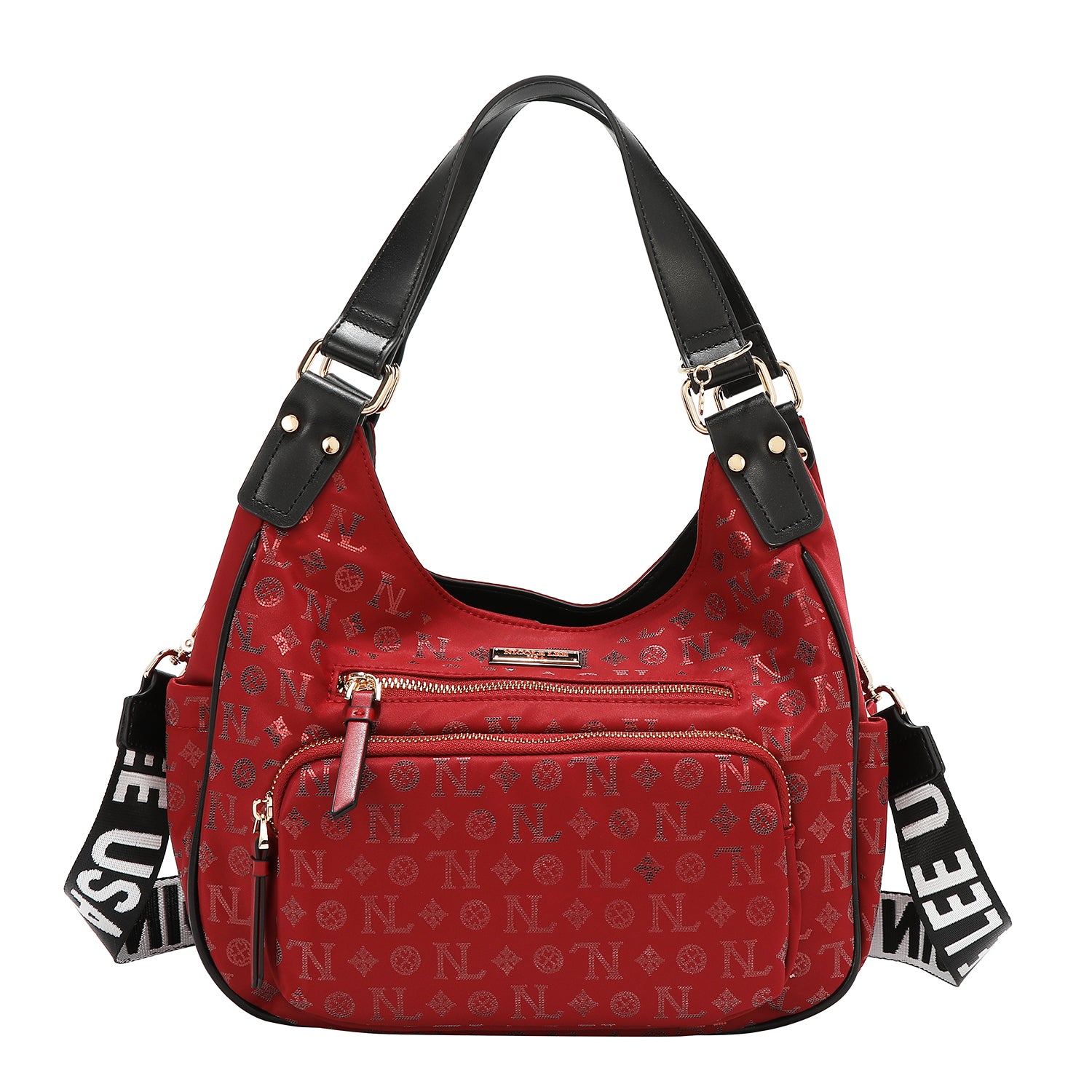 UMHÄNGETASCHE MIT MONOGRAMM-LOGO (ROT)
